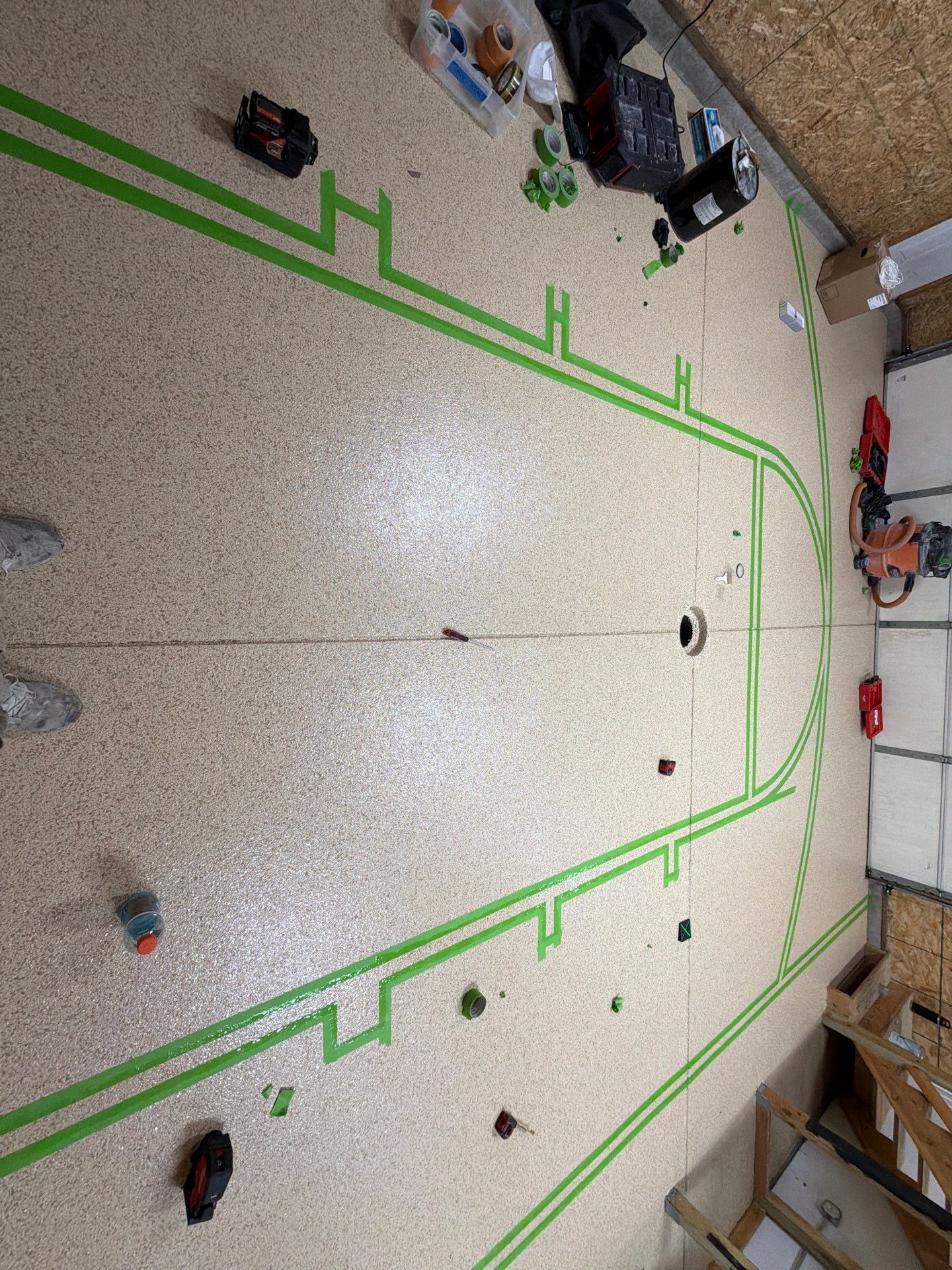 Custom Epoxy Garage Floor Completed In Norton Shores Michigan by Gordon Painting