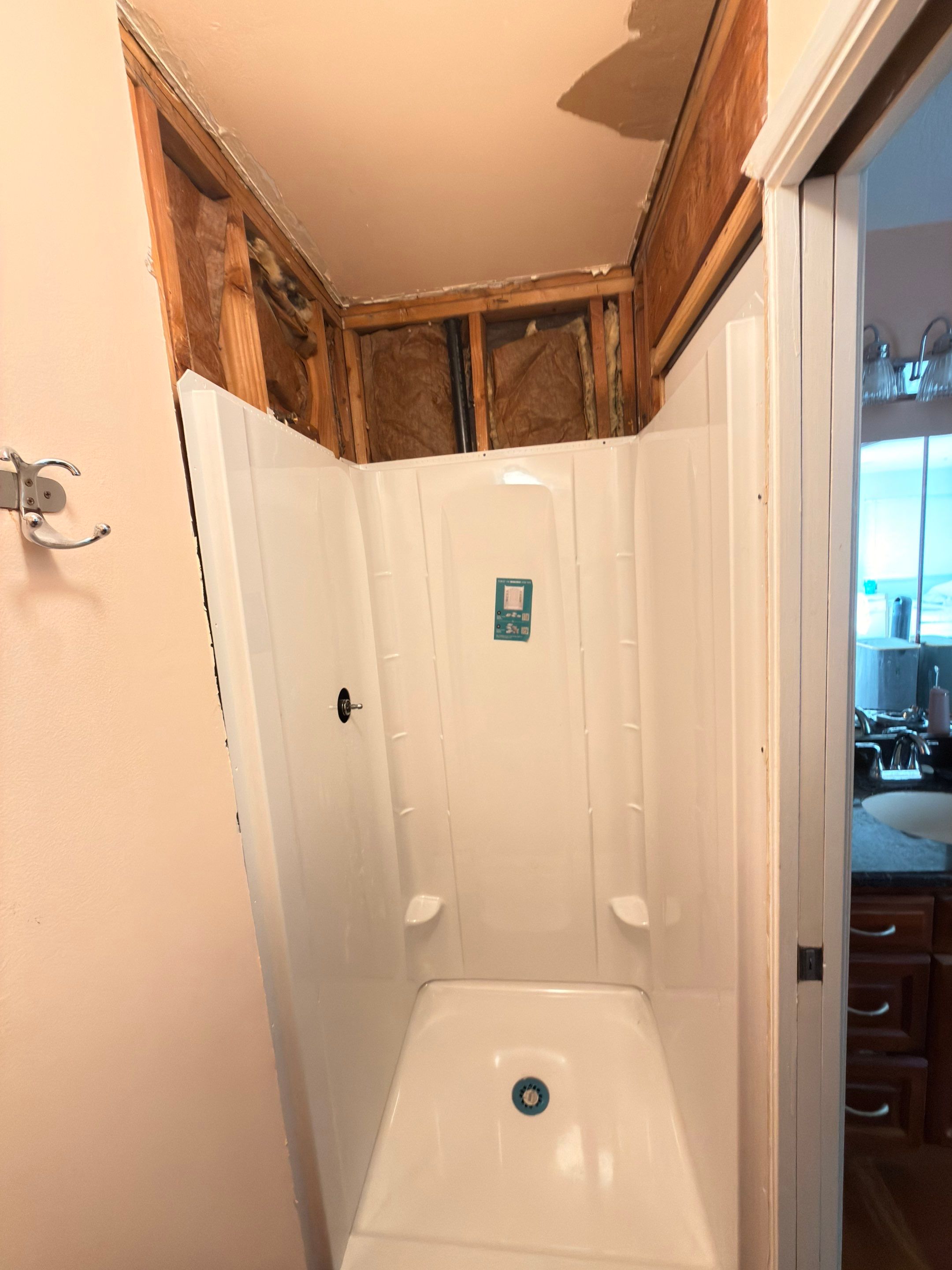 Shower Remodel due to Water Intrusion by Anza Builders, Inc. 