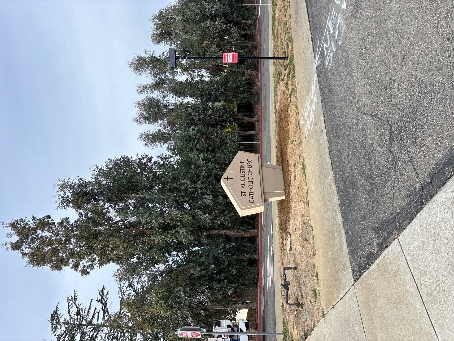 Custom Aluminum Monument Sign at Saint Augustine’s Church by City Signs