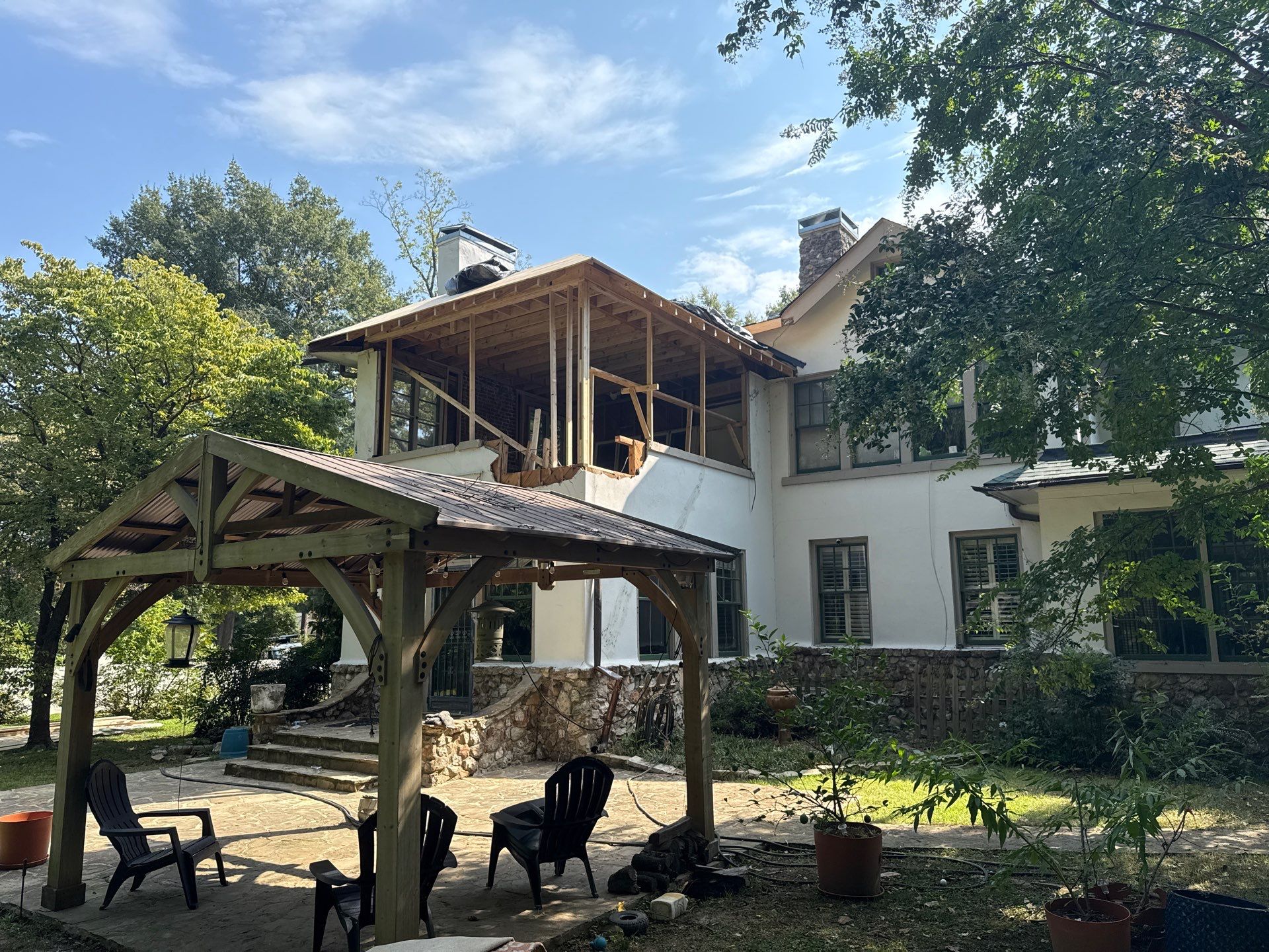 Memphis Home Restoration and Copper Gutter Installation Following Tree Damage by Revival Roofing Services