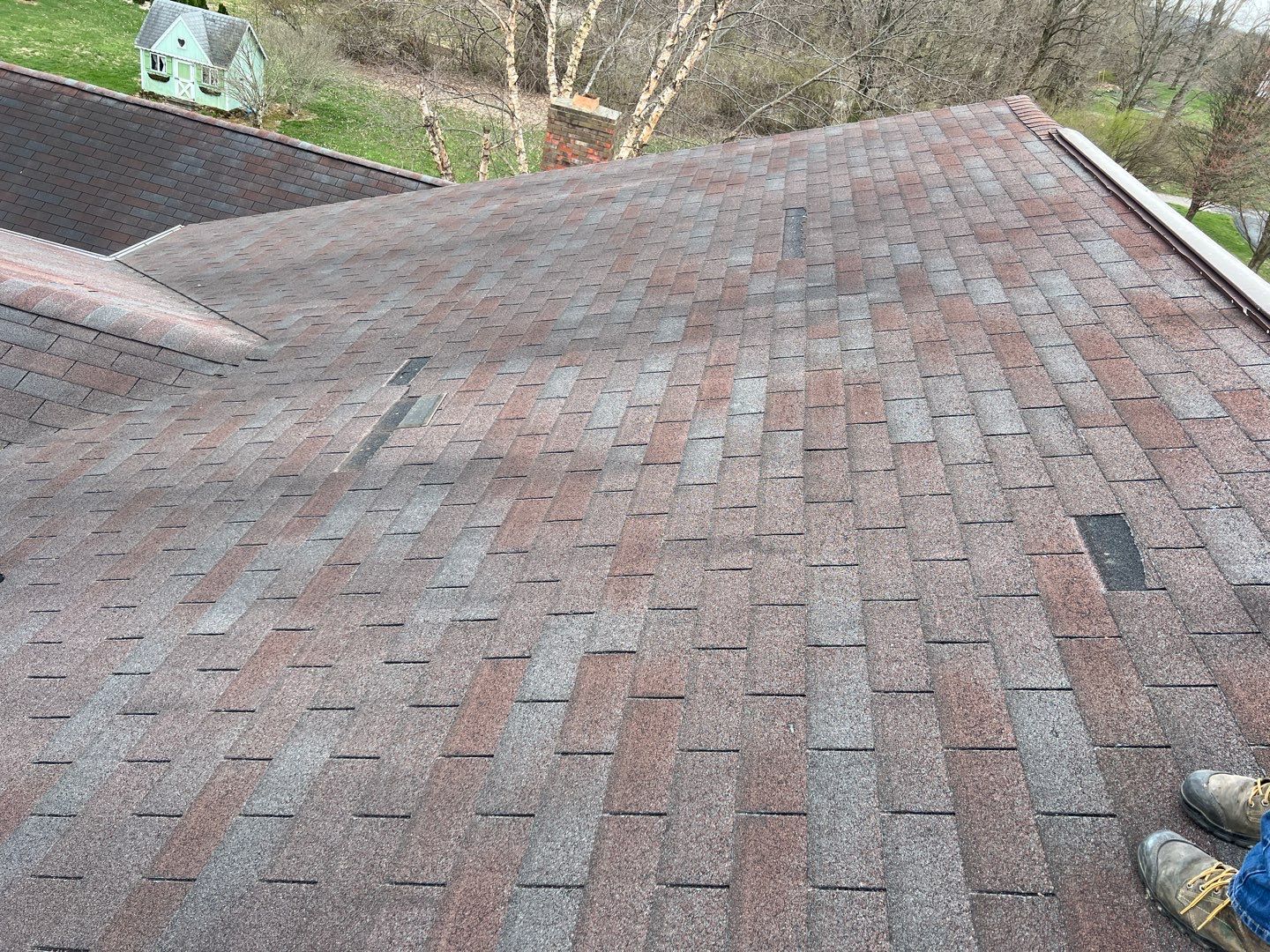 Residential Roofing Installation using Ownes Corning Brownwood Duration by Storm Contracting
