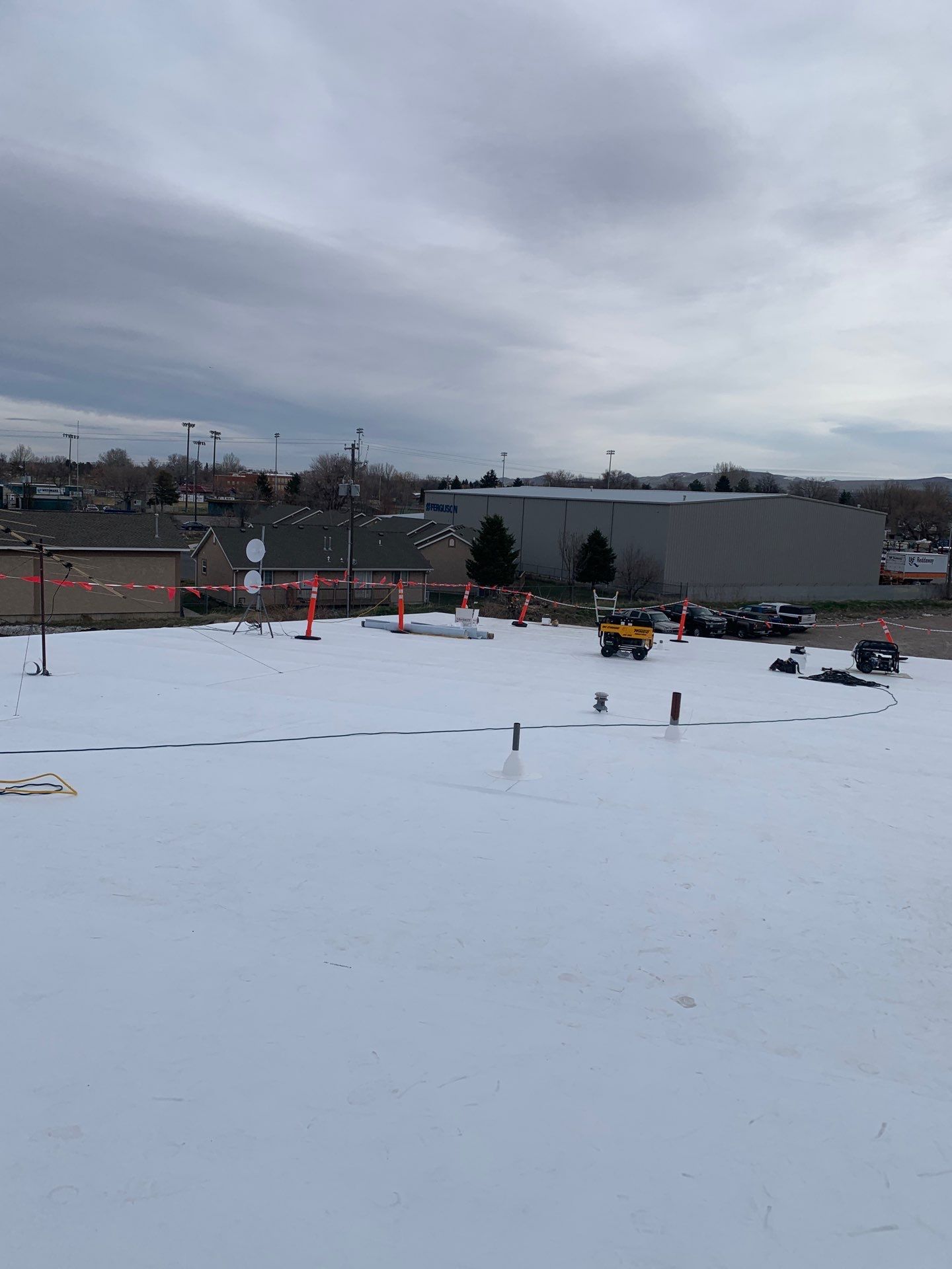 Commercial Roofing Installation using GAF TPO by All County Roofing Inc.