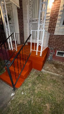 Concrete front porch painting-Baltimore) city