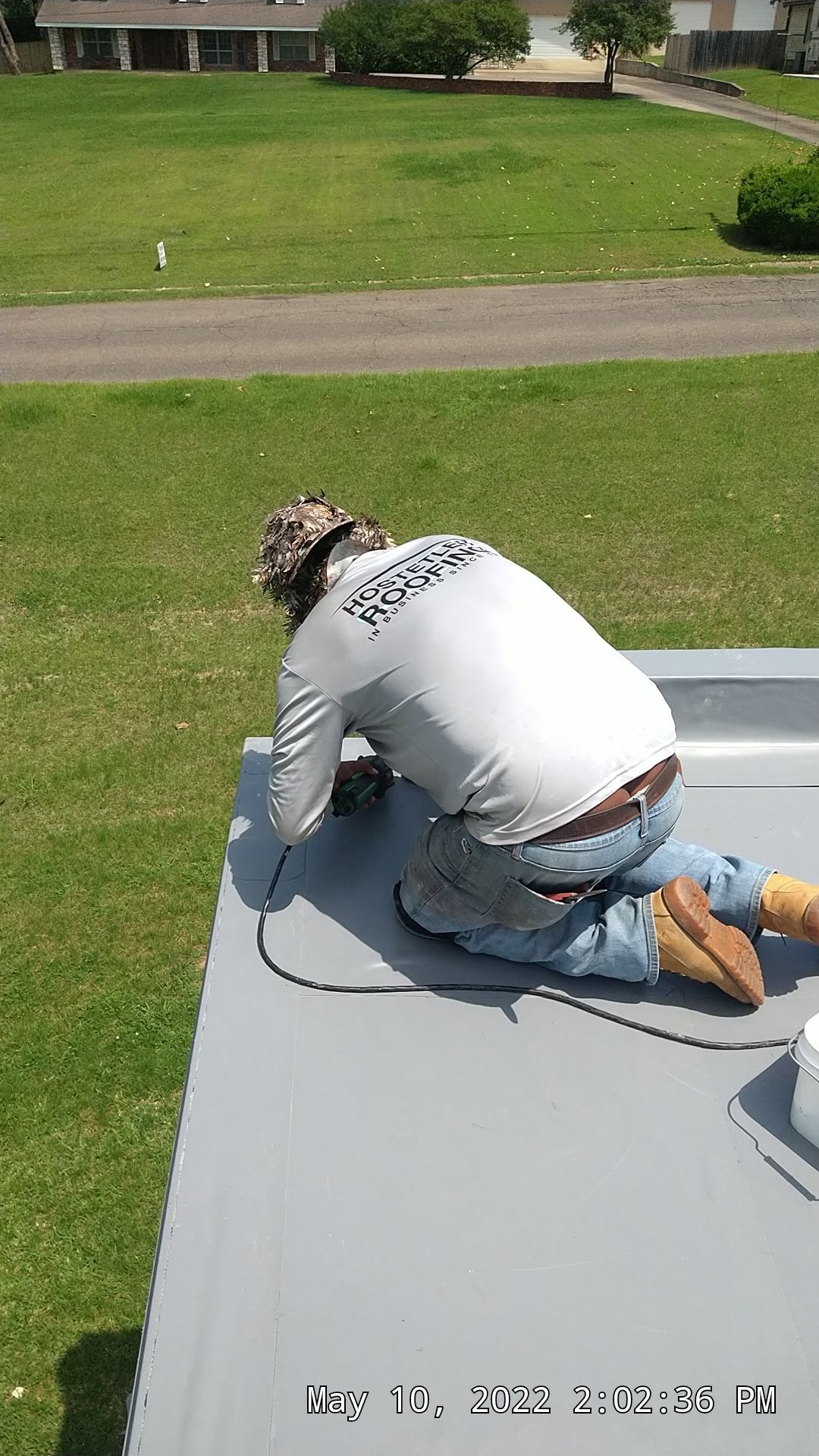 Commercial Roofing Installation using 50 mil PVC by Hostetler Roofing