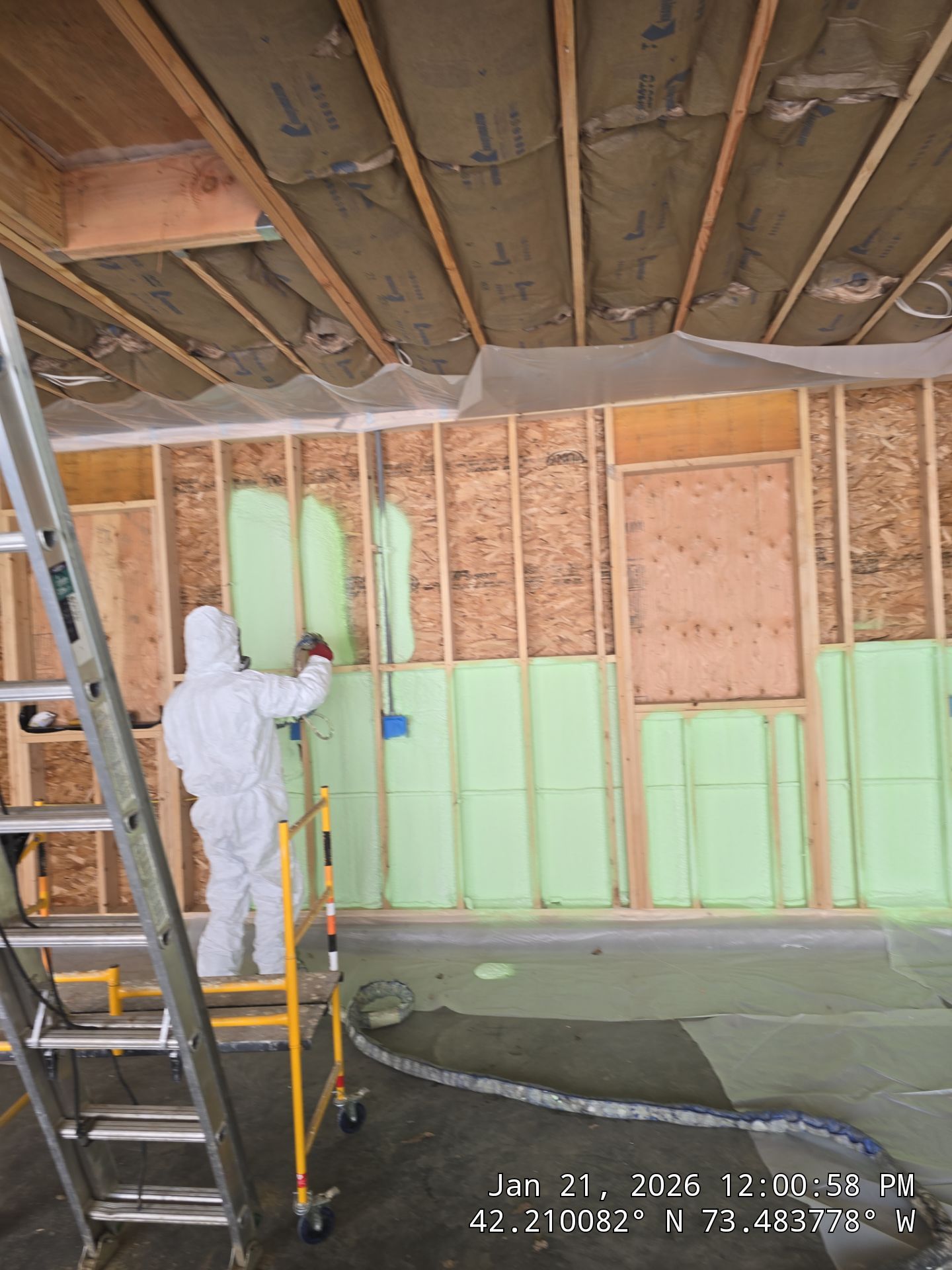 Detached Garage using Closed Cell Spray Foam by NYS Foam & Energy