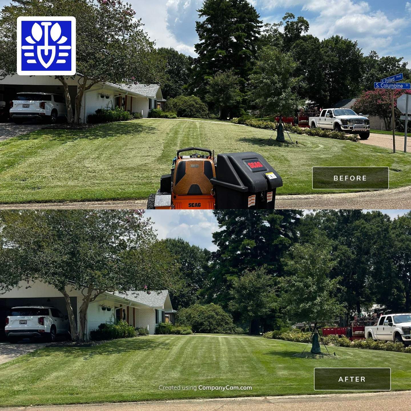 RESIDENTIAL LAWN MAINTENANCE: *OPTIONAL* VAC & BAG GRASS CLIPPINGS AND DEBRIS WITH SCAG GRASS CATCHERBAGGING GRASS CLIPPINGS AND DEBRIS WITH SCAG GRASS CATCHER by CutScape, LLC.