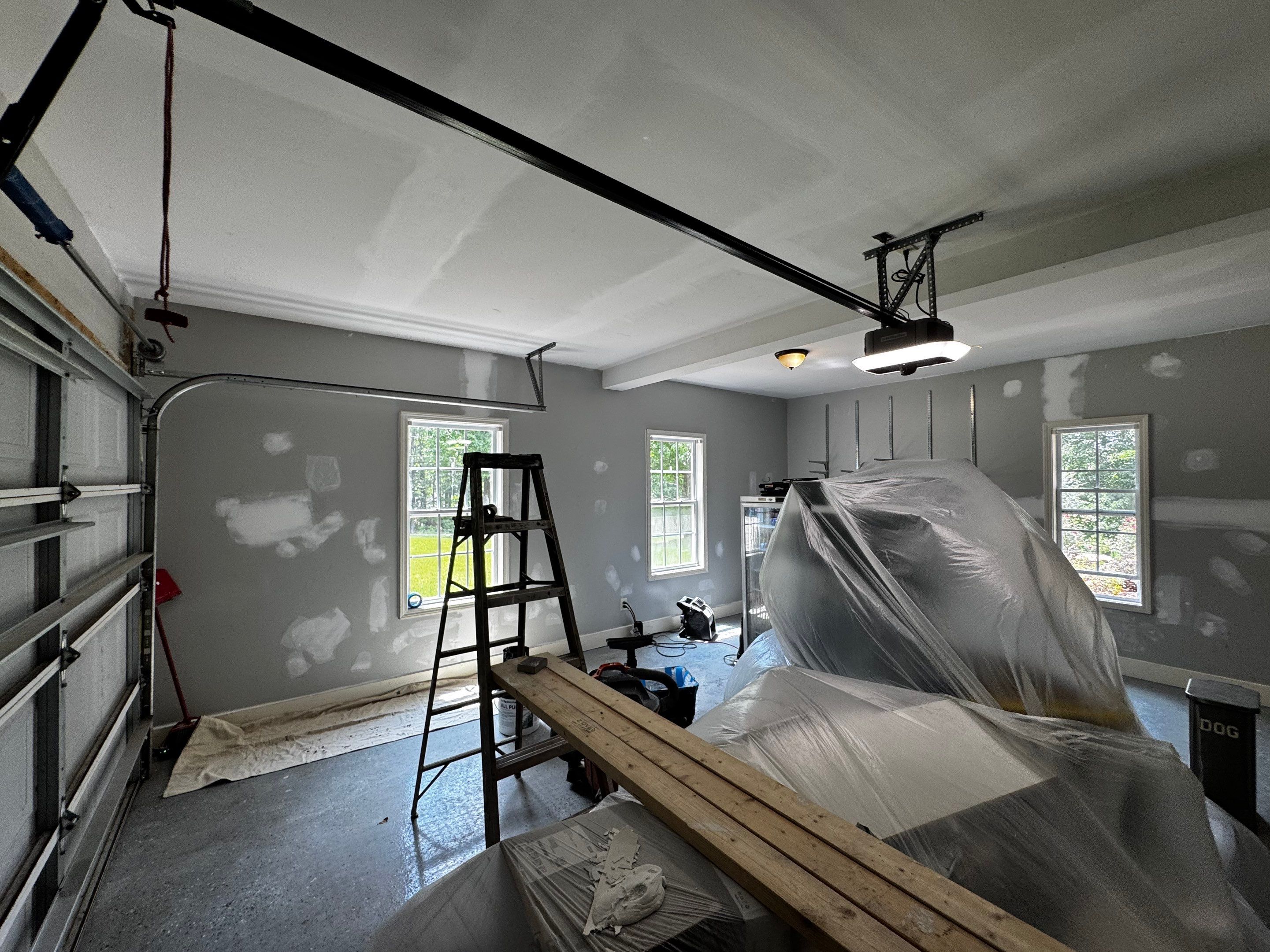 Garage Interior Painting and Drywall Repair in Monroe by PGP Surface Solutions, LLC