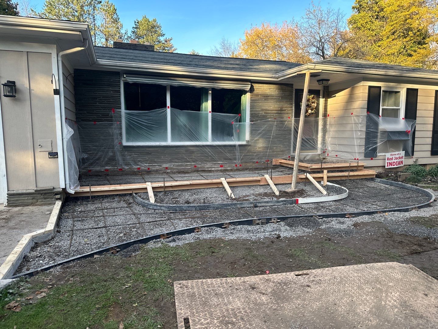 Broom Finish Porch and Walkway  by NG Masonry & Construction LLC