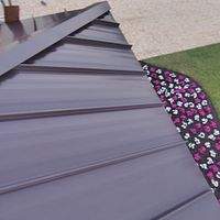 24ga 1.5" Mechanical Seam Dark Bronze by Total Roofing System The Metal Roof Experts
