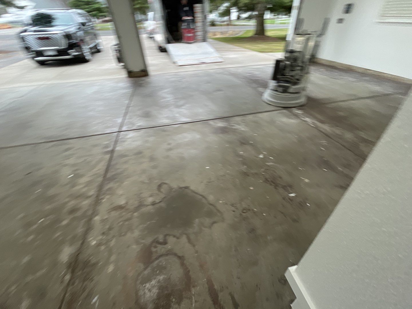 Garage Transformation using Slate Stone by Croc Coatings, LLC