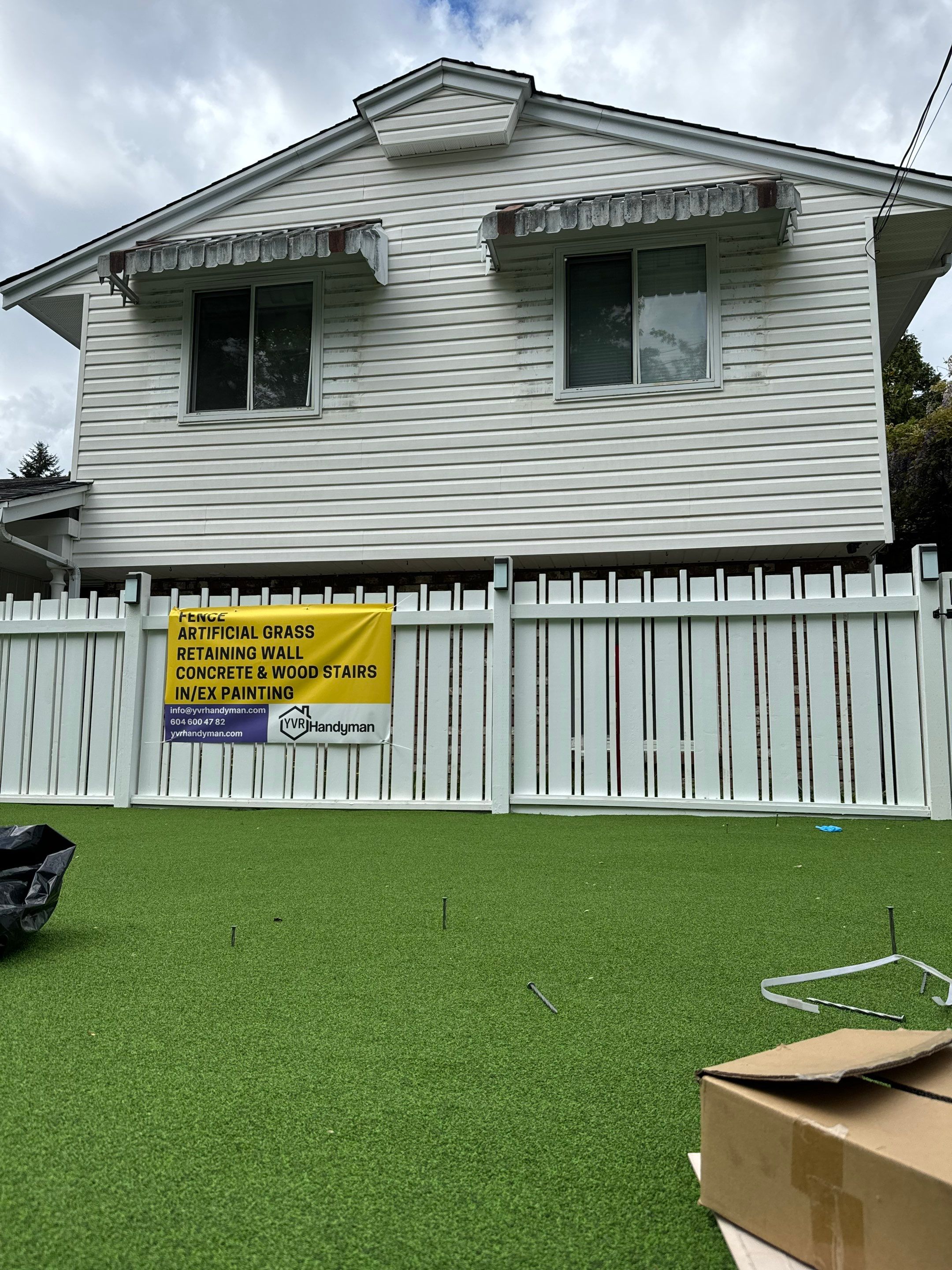 Artificial Grass and Custom Fence For KidiKare Daycare by YVR Construction Group