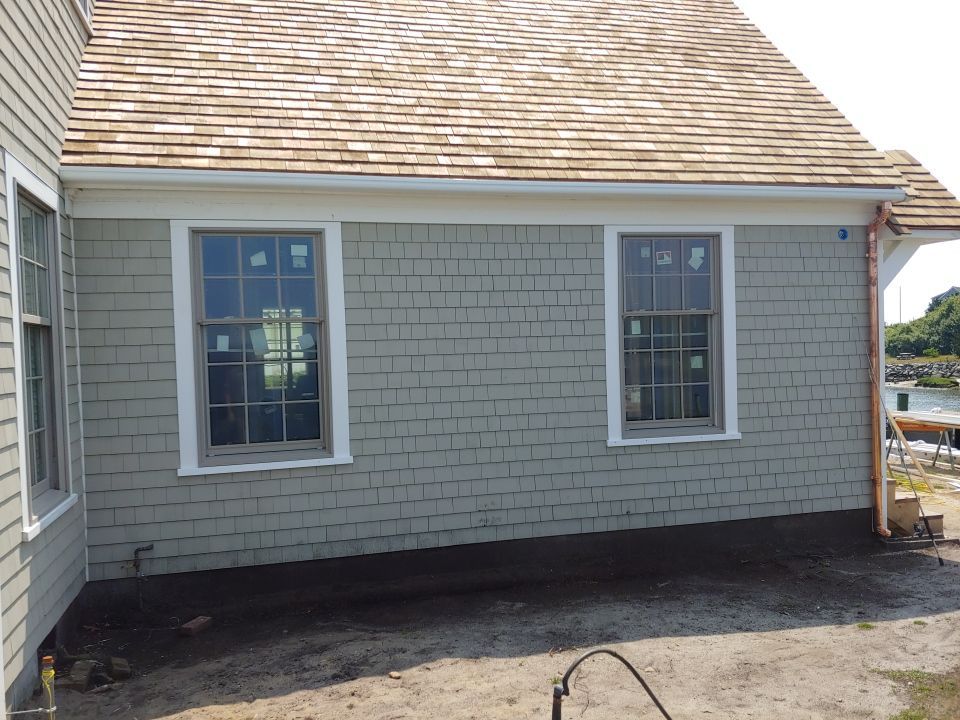 Gutter Installation using 4x6 Fiberglass Gutter in Harwich Port, MA by Gutter Pro Enterprises