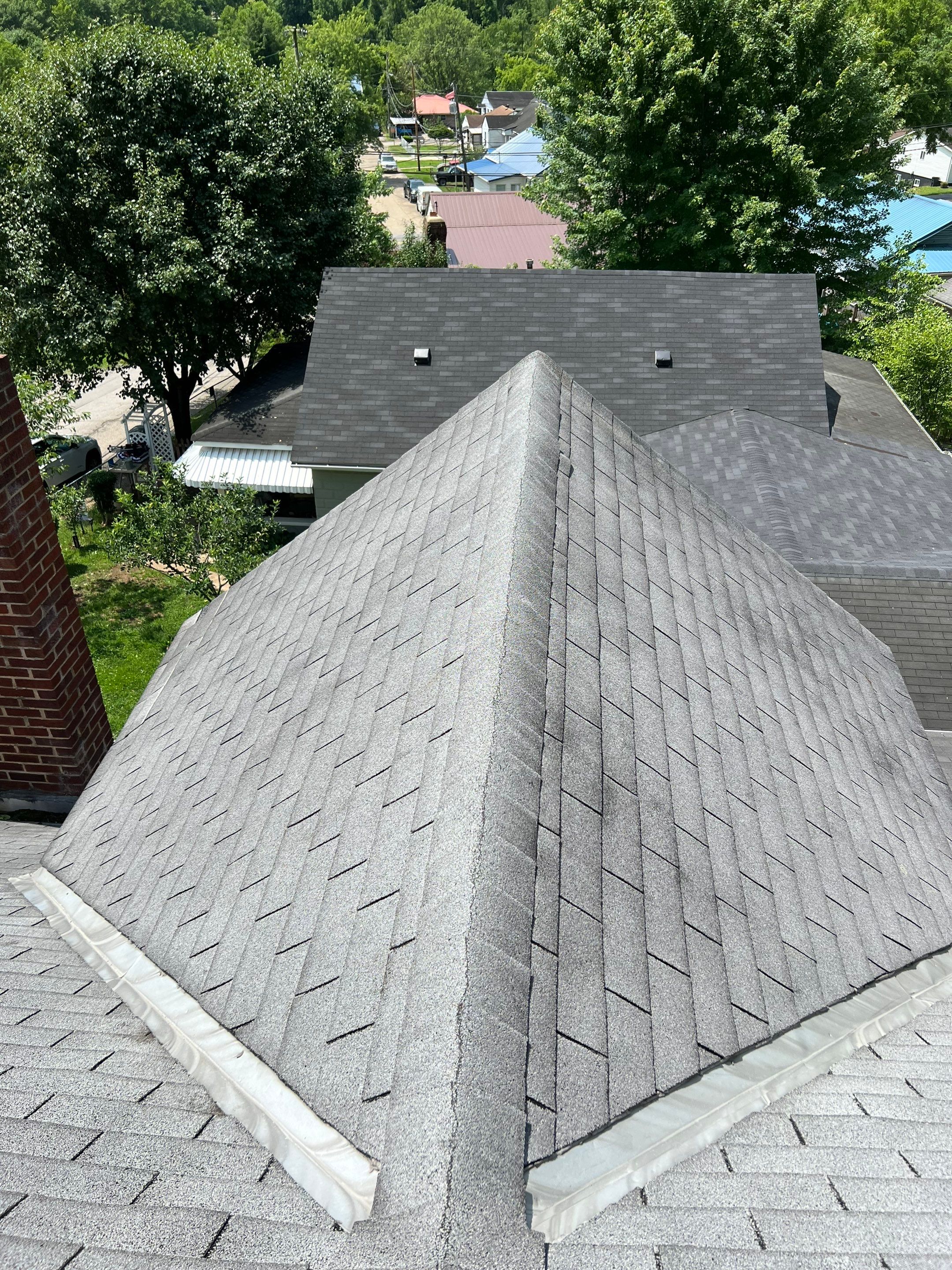 Residential Roofing Installation using Certainteed Landmark Shingles Moire Black Color by Secure Construction Company Inc