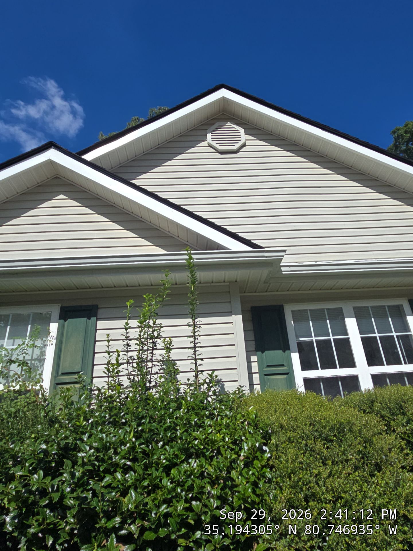 Roof and gutter replacement by hail and wind damage by Just Brilliant Restoration JBR