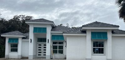 Bahama Shutters in Turquoise Blue 