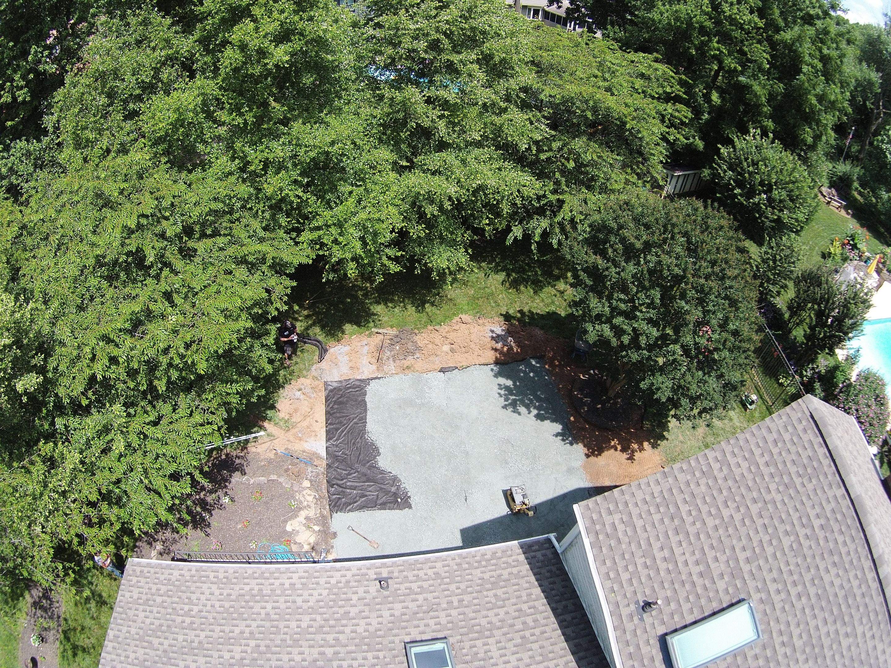 Backyard Transformation using Techo-Bloc Pavers by The Smet Companies, LLC