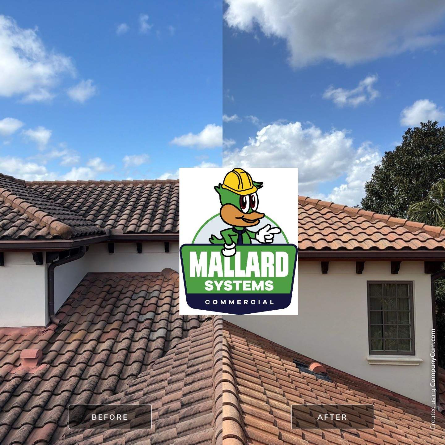 Barrel Tile Roof Cleaning by Mallard Systems