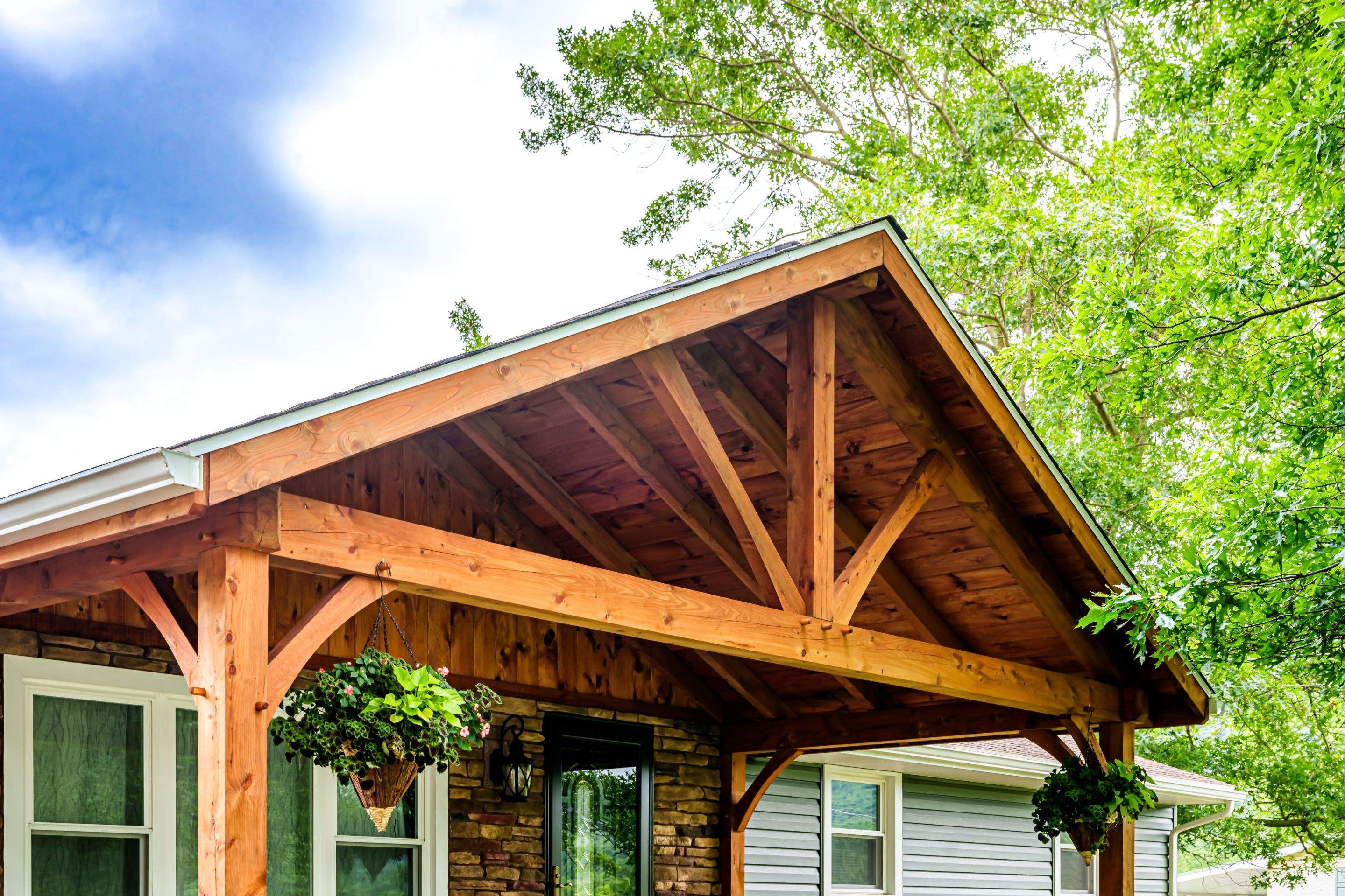 Shingle Roof- new siding- entry door by Esh Builders