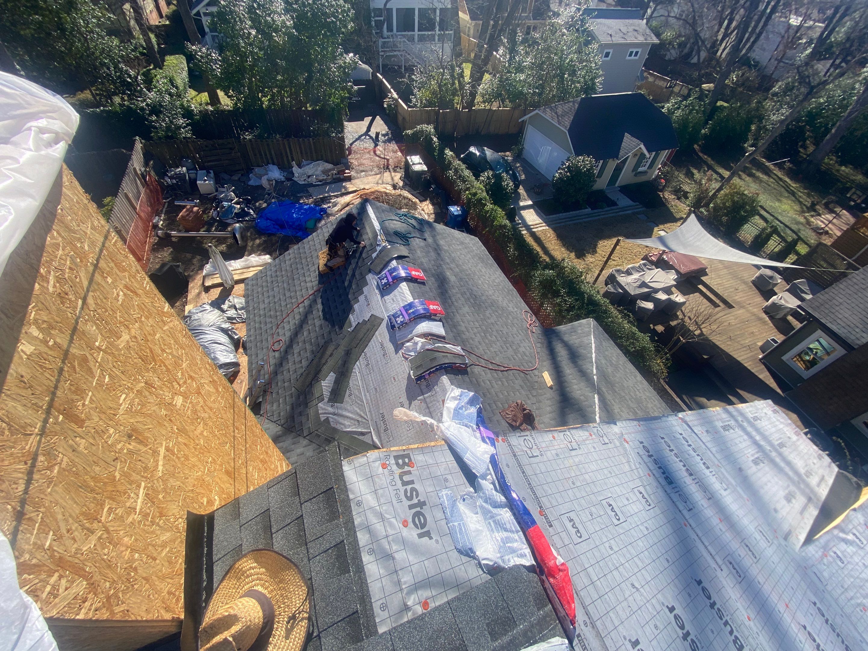 Residential Roofing Installation after an extension by Georgia Roof Advisors