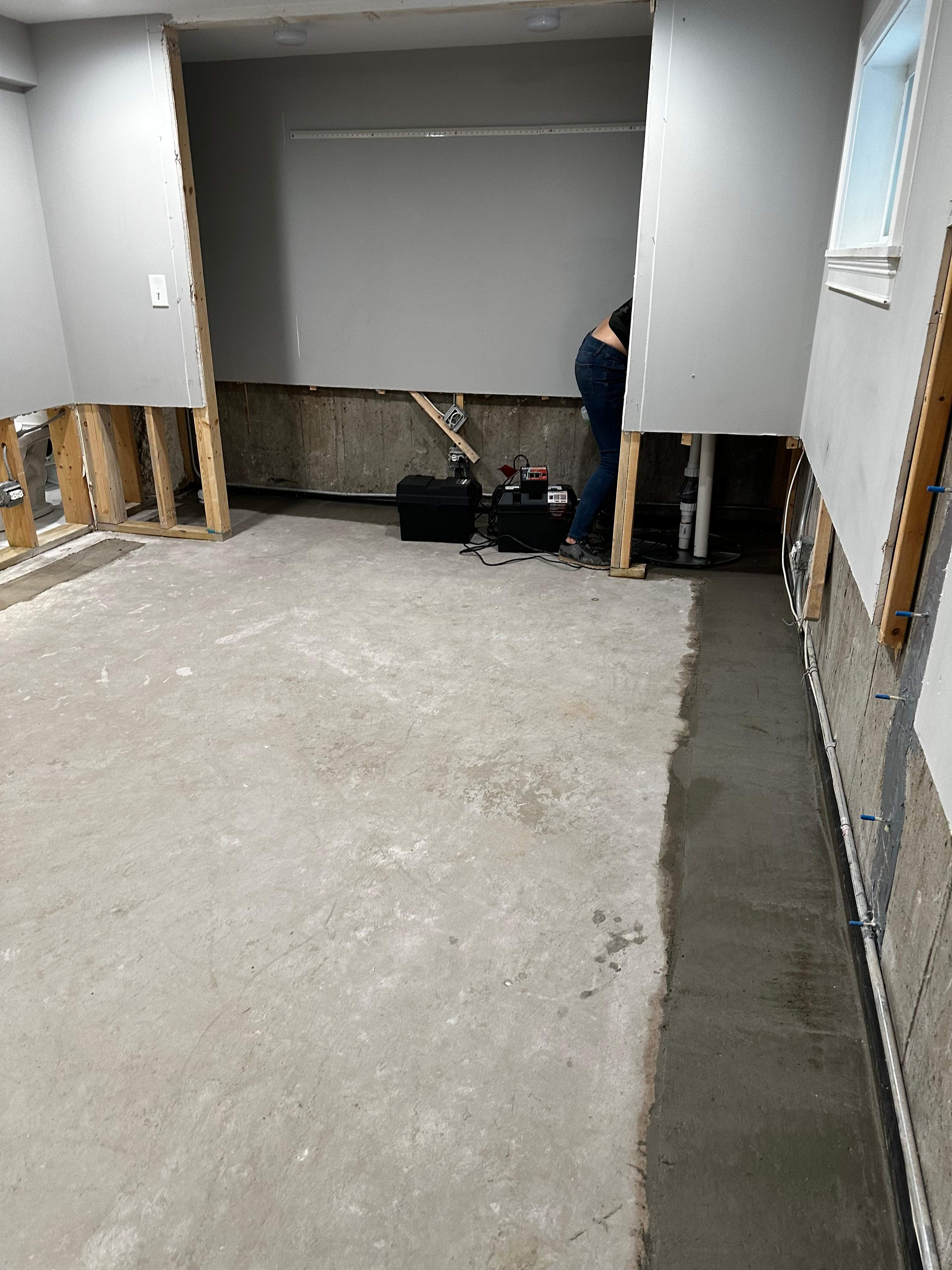 Complete Interior Basement Waterproofing by Allied Water Services