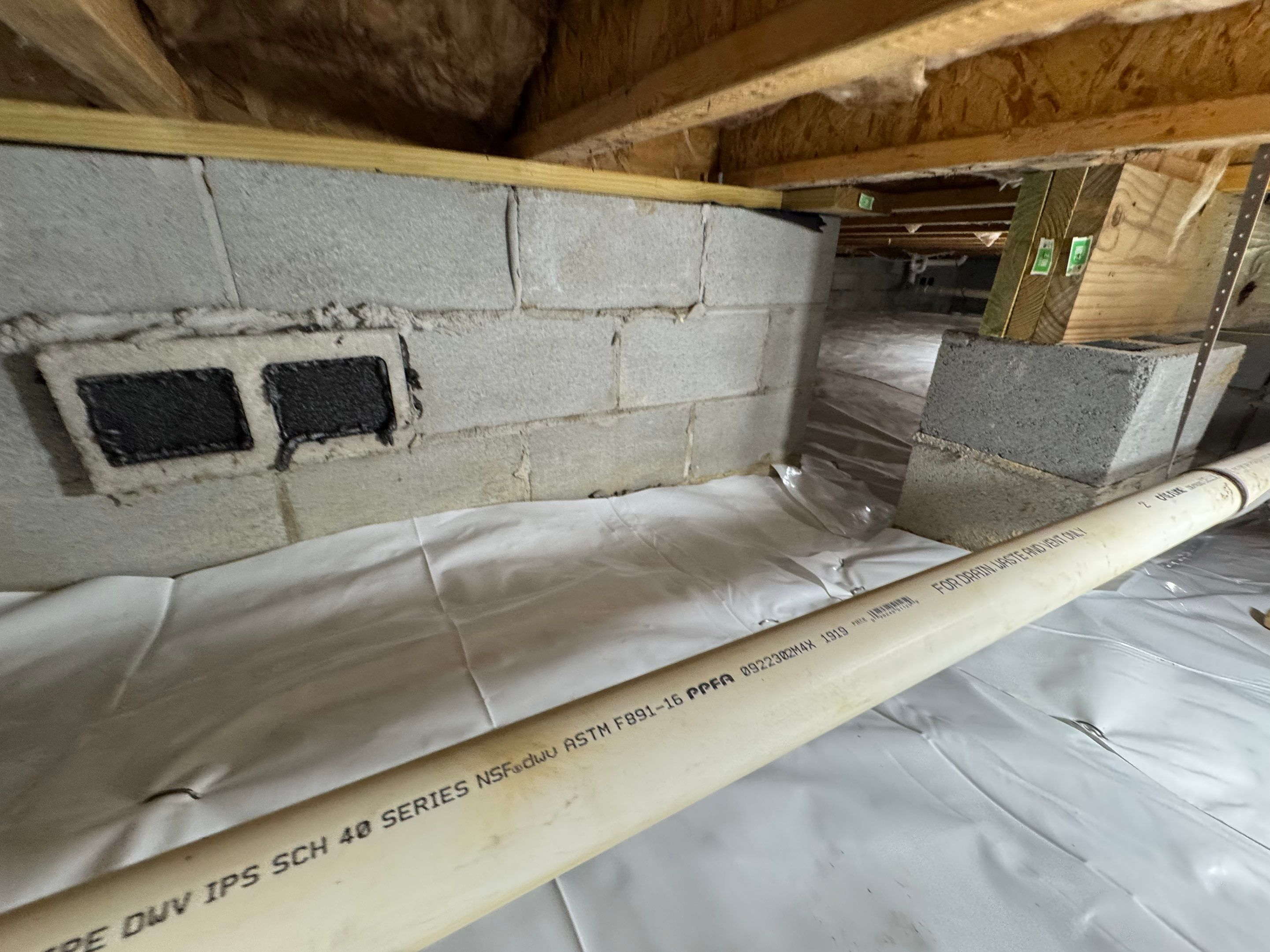 Project in Franklin by Patriot Crawl Space Repairs