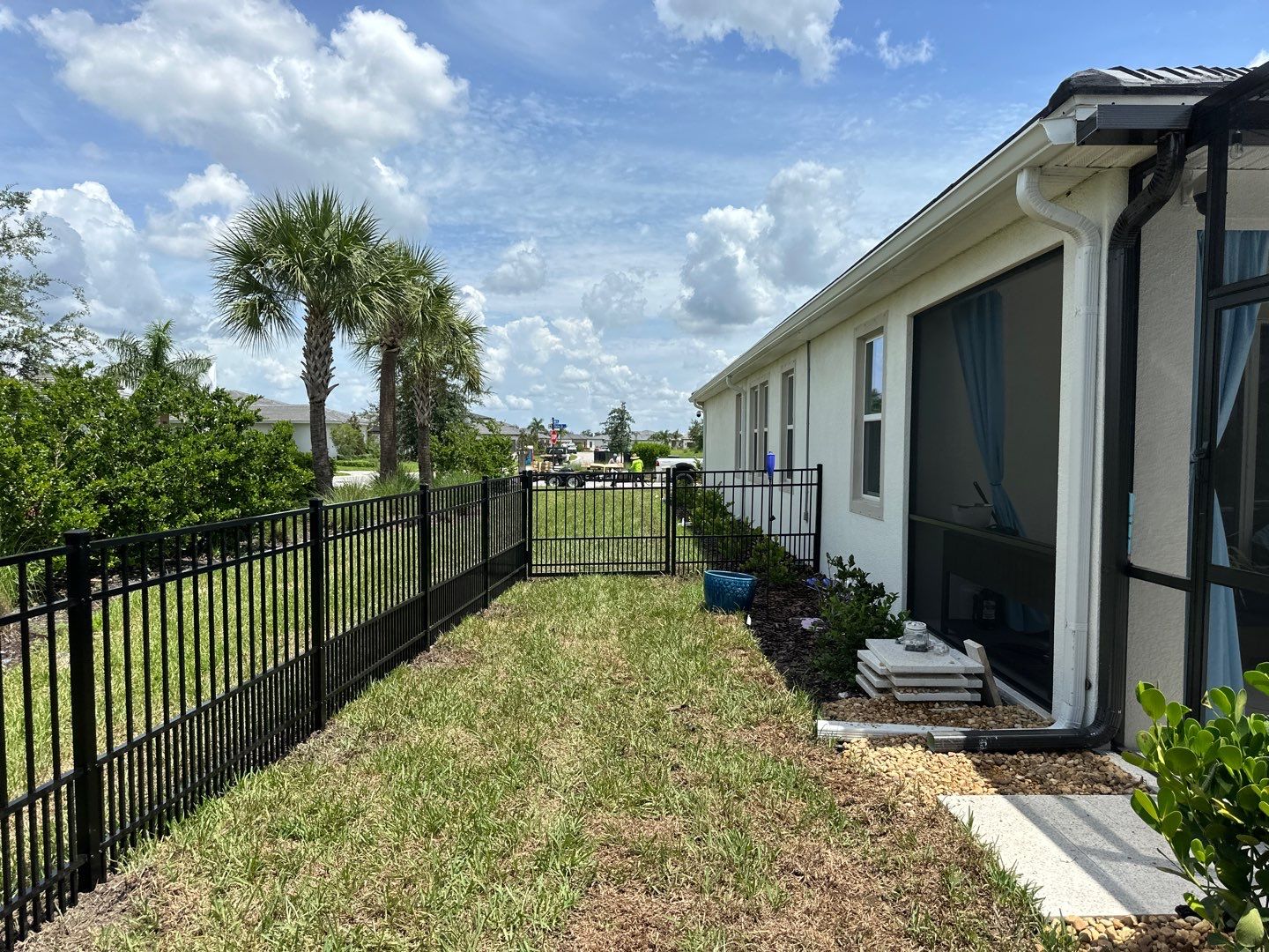 Aluminum Fence Installation using 3 Rail Aluminum Fence by Asap fence and gates, LLC