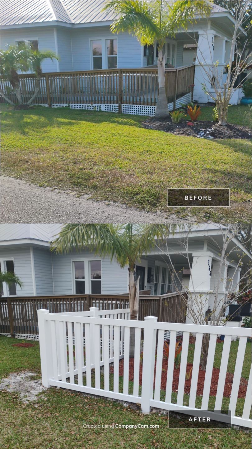 Vinyl Fence for Valerie's House by True Fence LLC