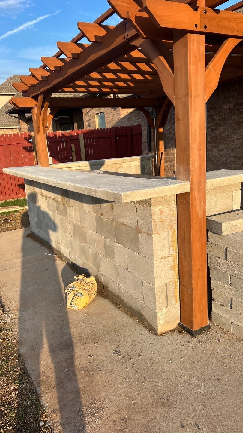 Outdoor kitchen by Clays Services Inc