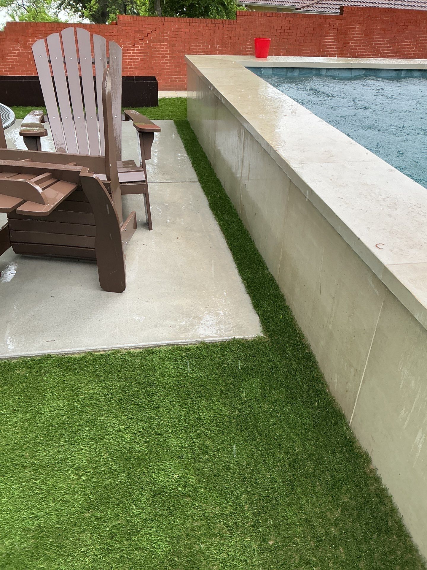 Synthetic Turf Installation using Texas Rye by Turf Concepts
