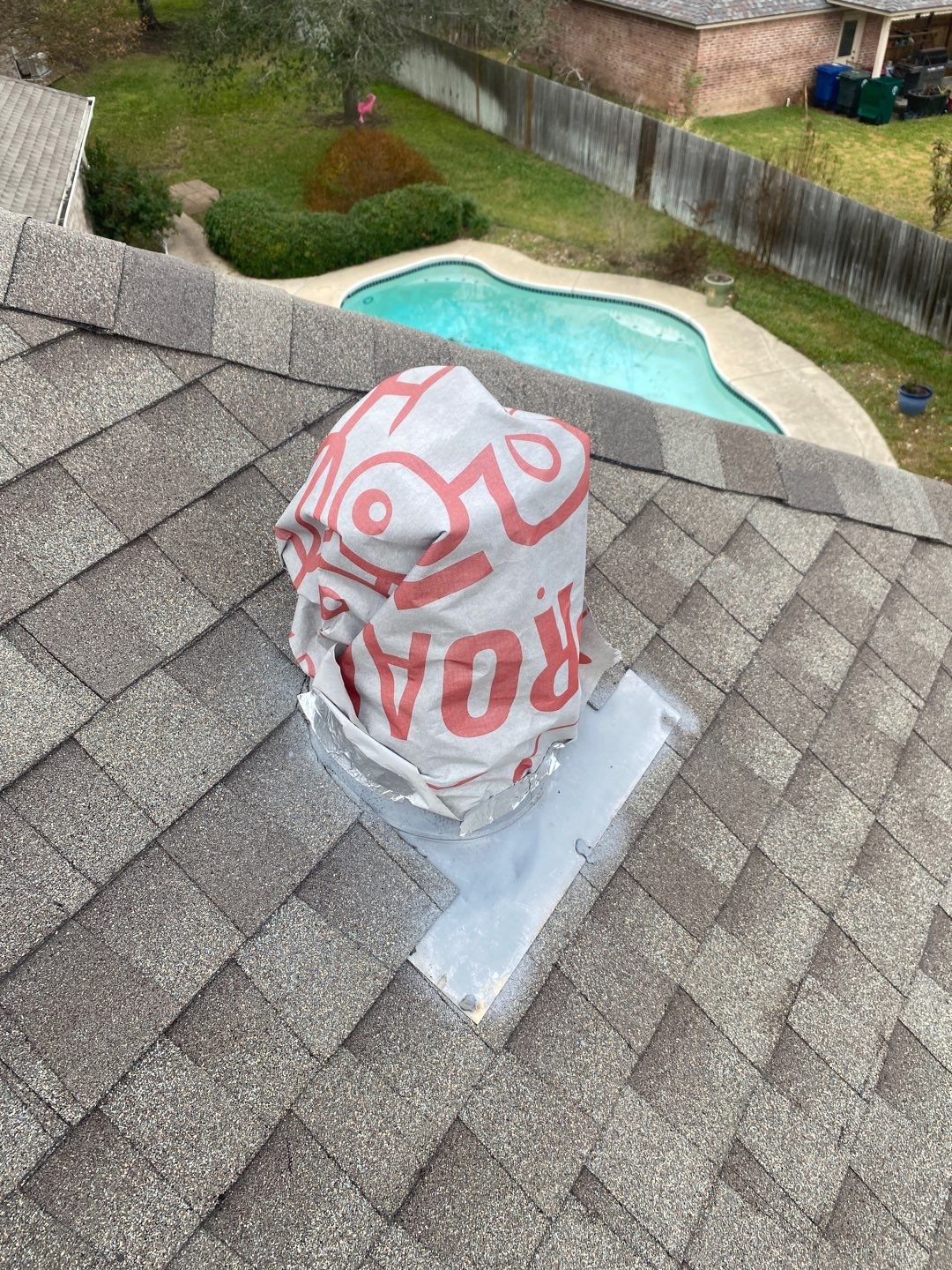 Residential Roofing Repair using Custom Fabricated Steel Spark Arrestor by Lighthouse Roofing