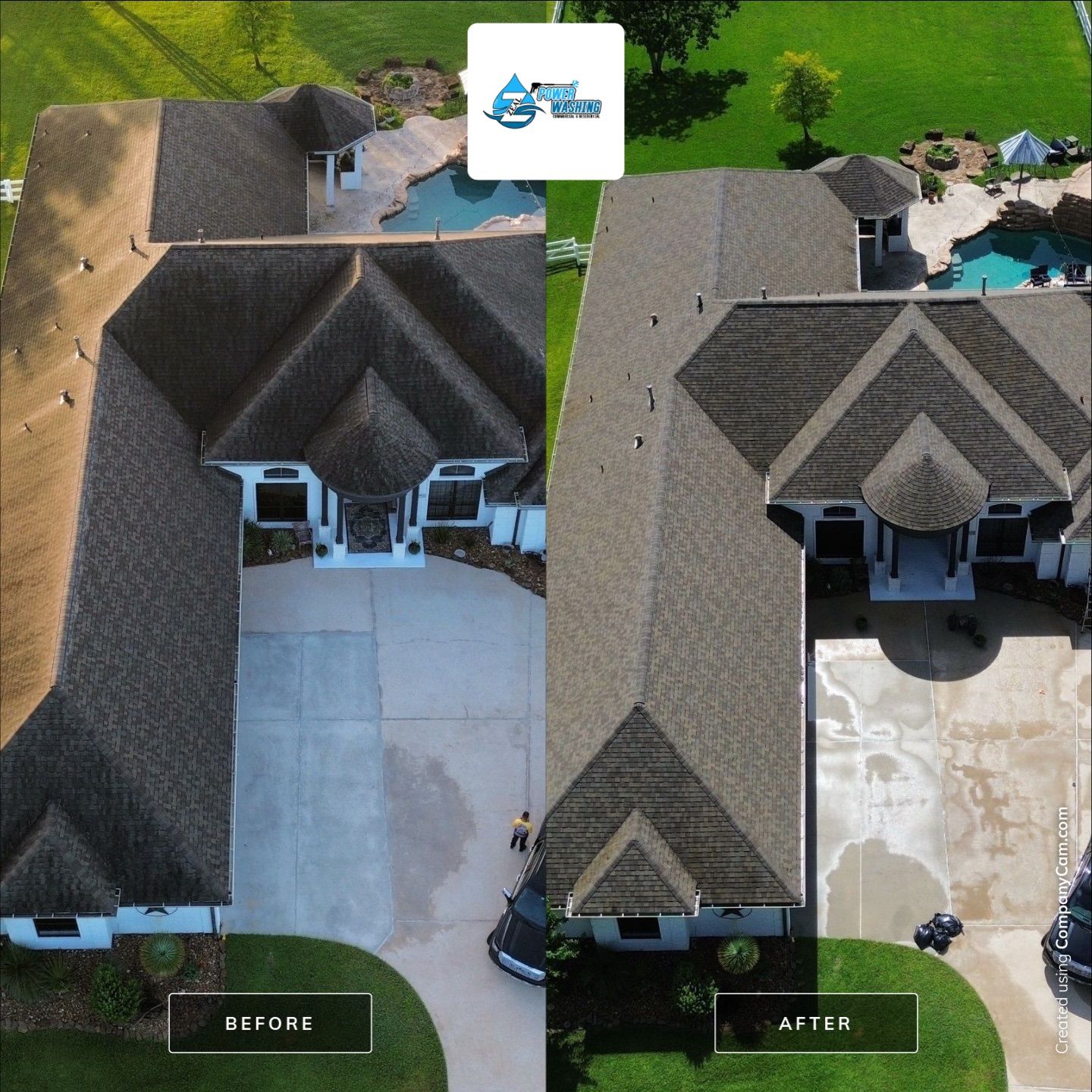 Complete Roof Cleaning and Exterior House Wash in Friendswood by Zeal Power Washing