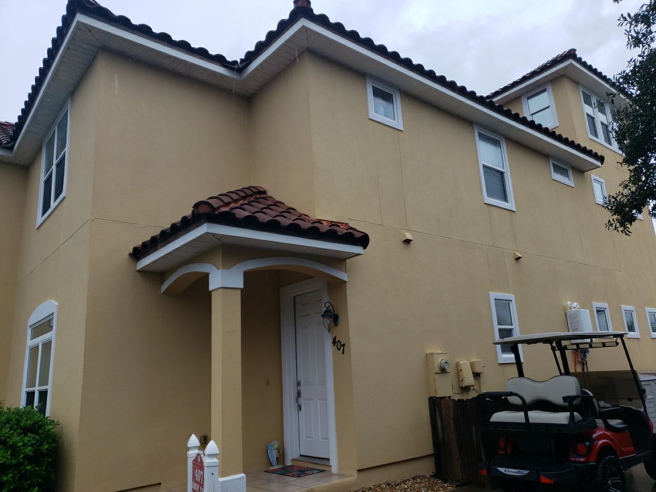 Three-Story Home Gutter Installation using K-Style Seamless Gutters by Gutter Professors