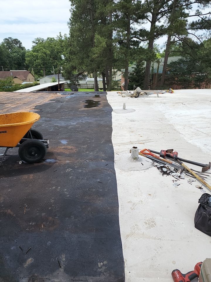 Commercial Roofing Installation using 60 mil PVC by Hostetler Roofing