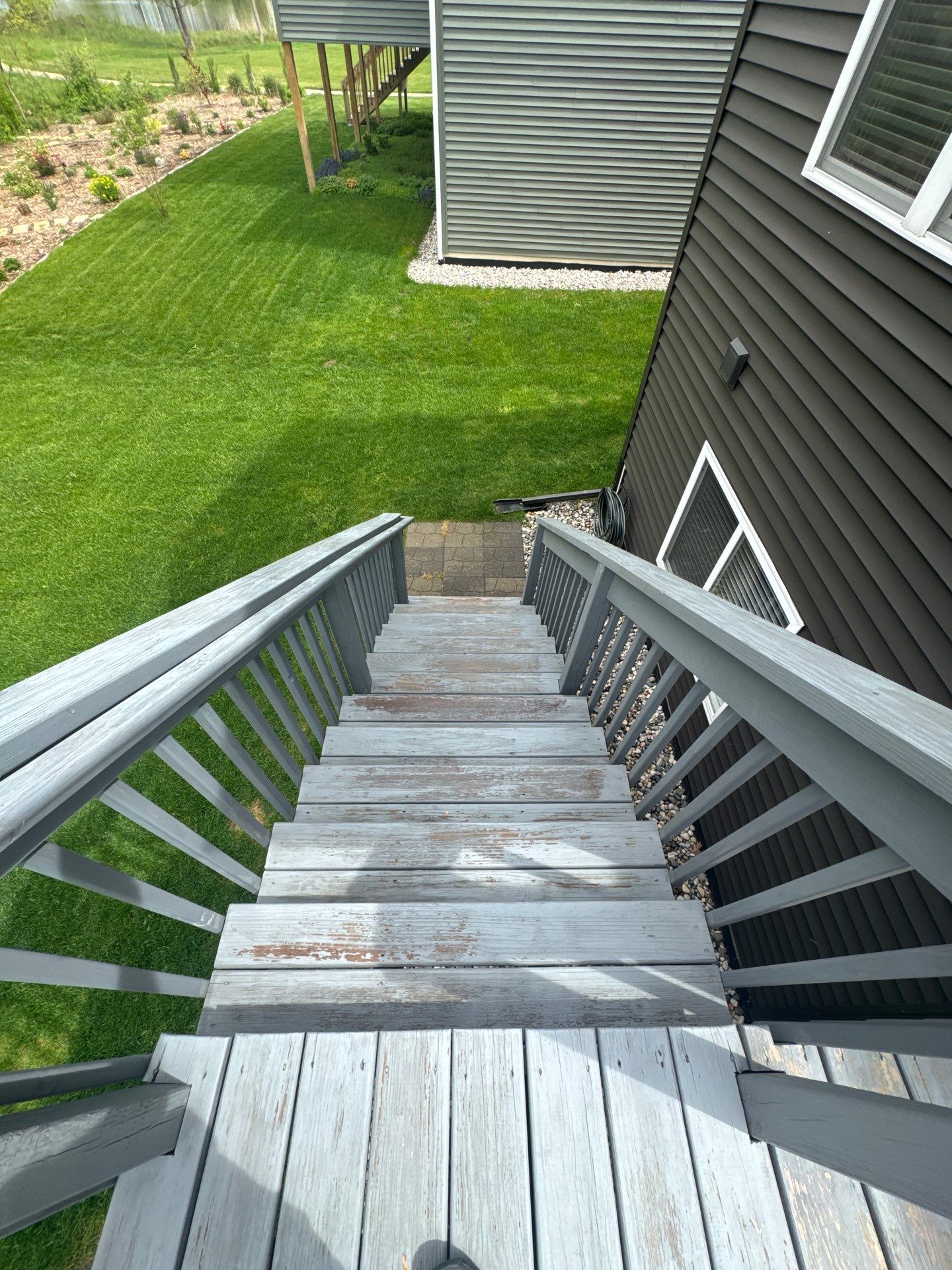 Solid Color Deck Staining for a Residential Home in Spring Lake by Gordon Painting