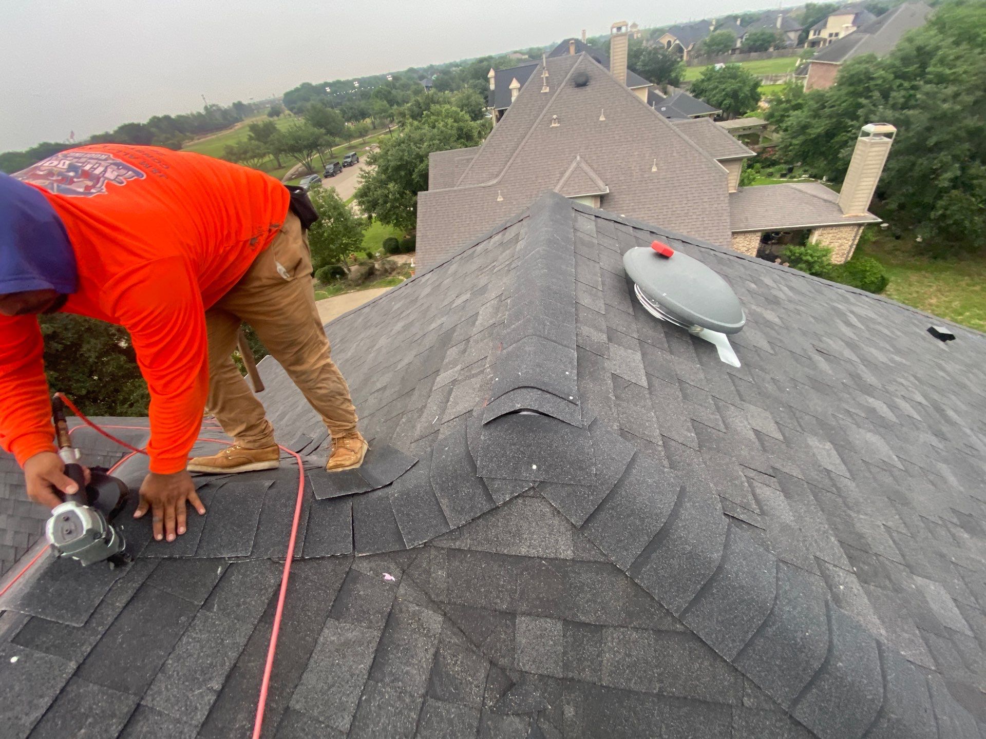 Residential Roofing Installation using Owen's Corning Duration (Lifetime) Shingles by Roof Repair Company