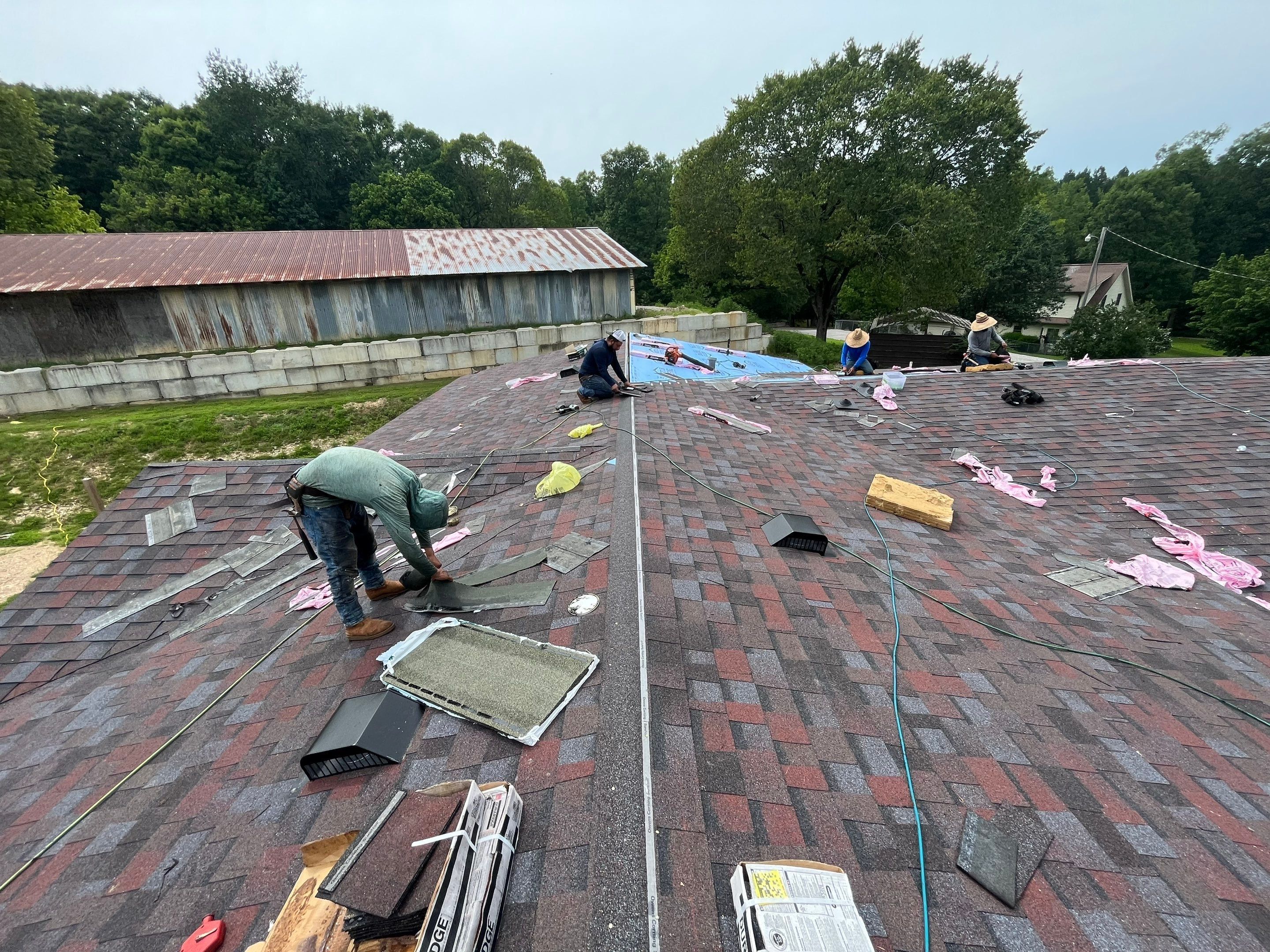 Residential Shingle Reroof using Owens Corning: TruDef Designer (Merlot) by Hostetler Roofing
