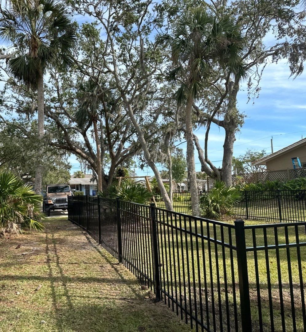 Aluminum Fence Installation using Black 3 Rail Aluminum Fence by Asap fence and gates, LLC