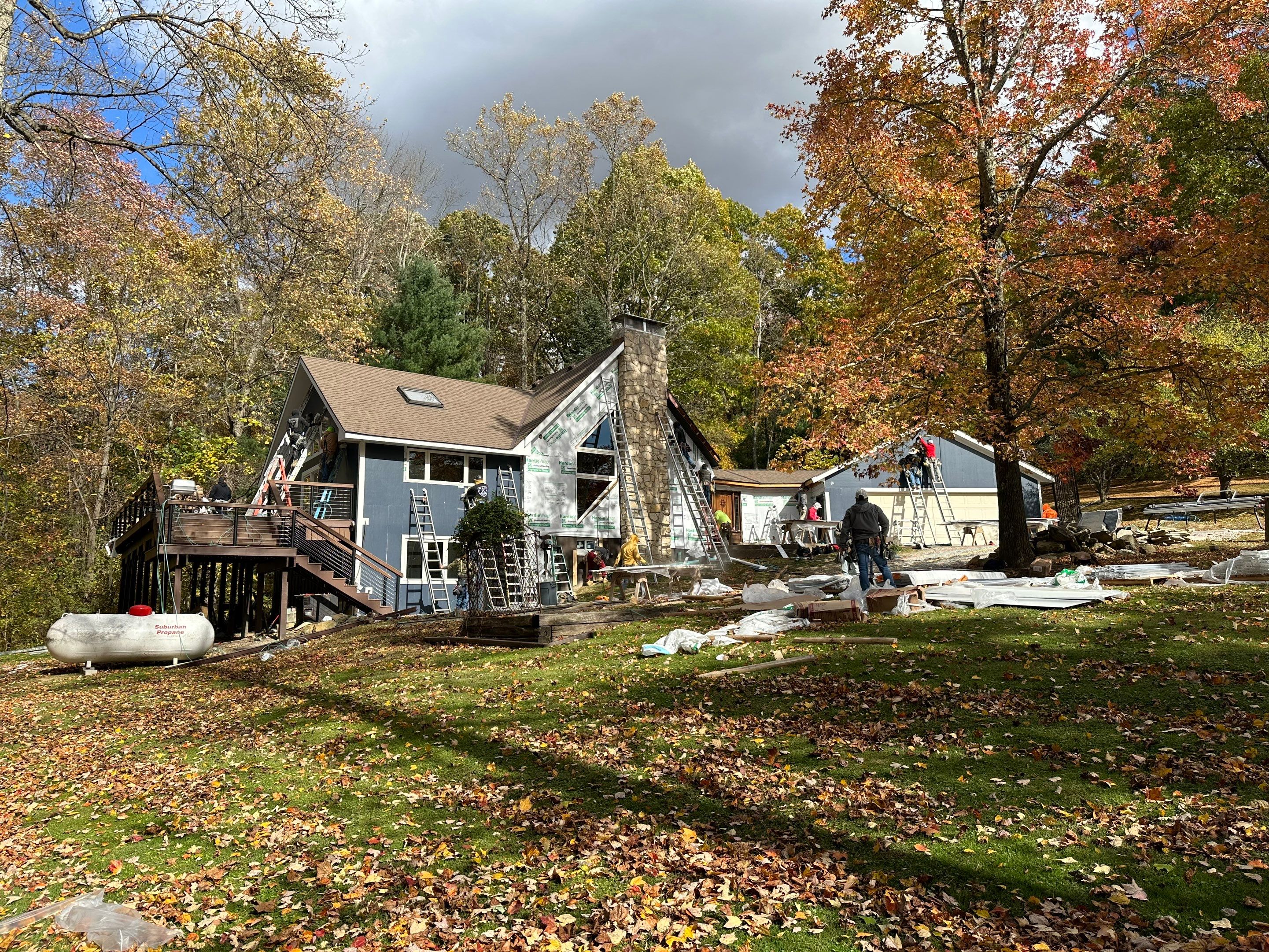 Siding Installation using James Hardie Board & Batten Siding by Best Roofing & Siding Company