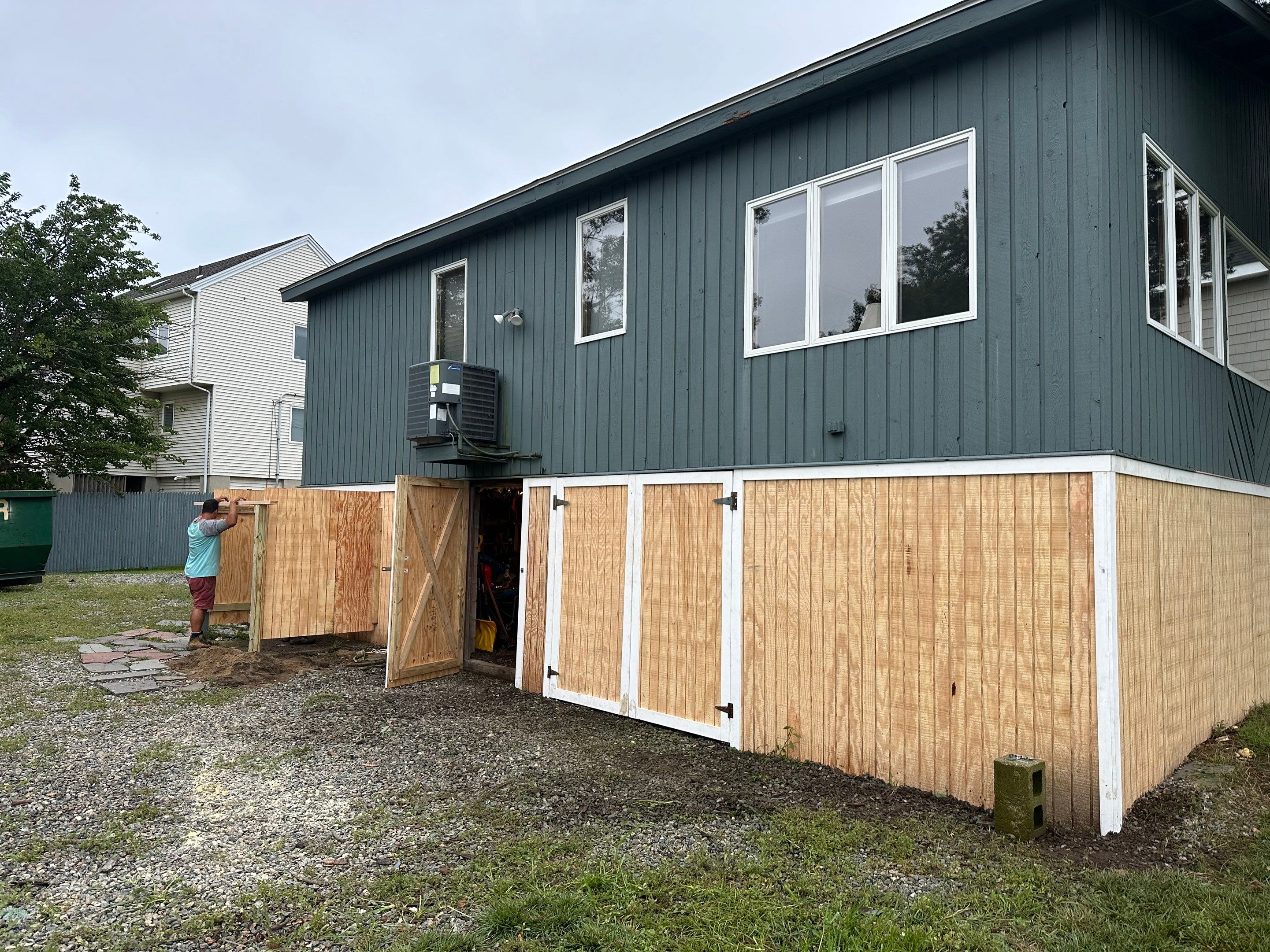 Siding Repair using New wood siding using T1-11 by A Plus Exterior