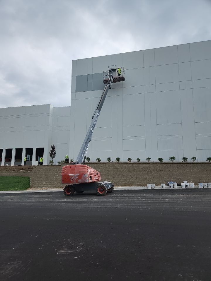 Warehouse Construction using Hallman Lindsay Vertical Concrete Stain 167 by Blair Commercial Painting, LLC