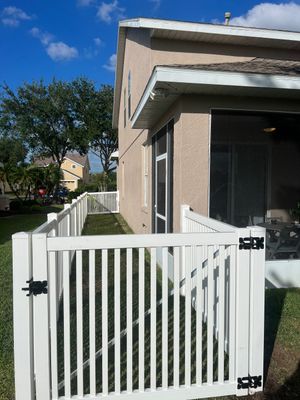 Vinyl Fence Installation using Vinyl Picket Fence