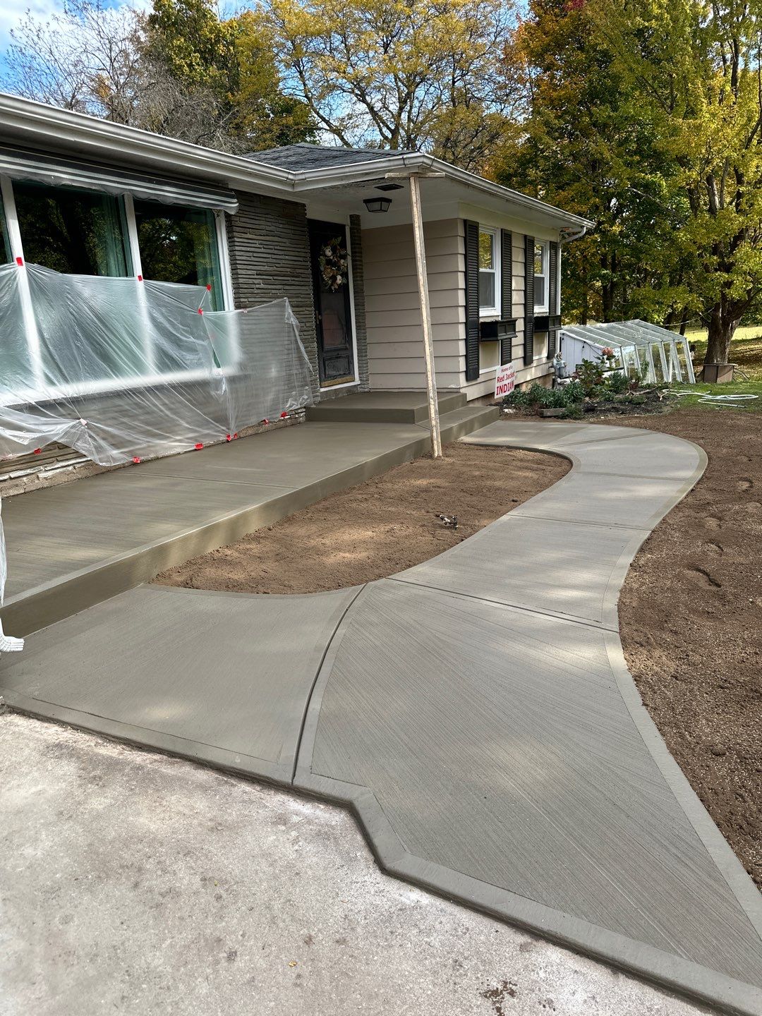 Broom Finish Porch and Walkway  by NG Masonry & Construction LLC