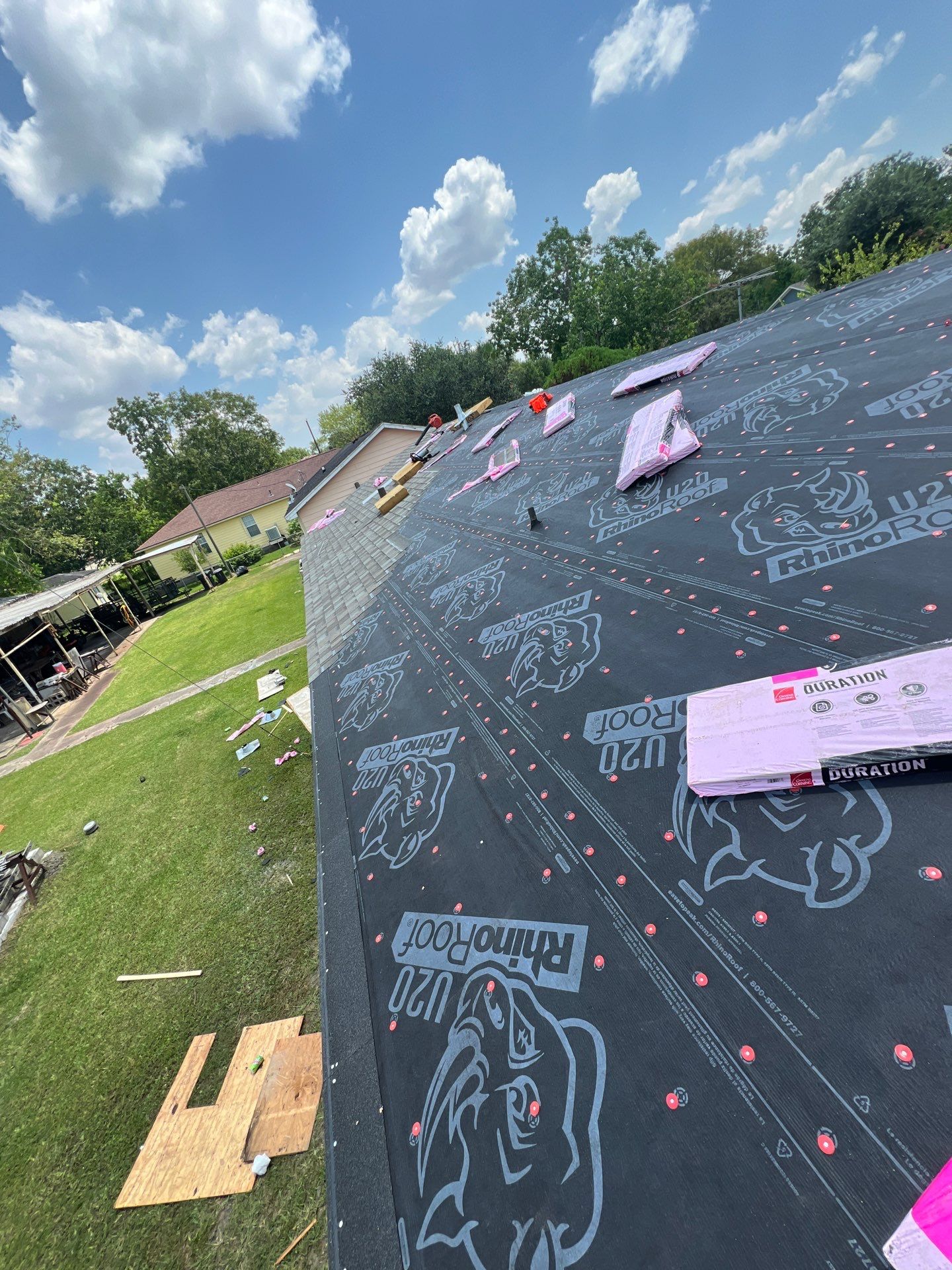 Residential Roofing Installation using Owen's Corning Duration (Lifetime) Shingles by Roof Repair Company
