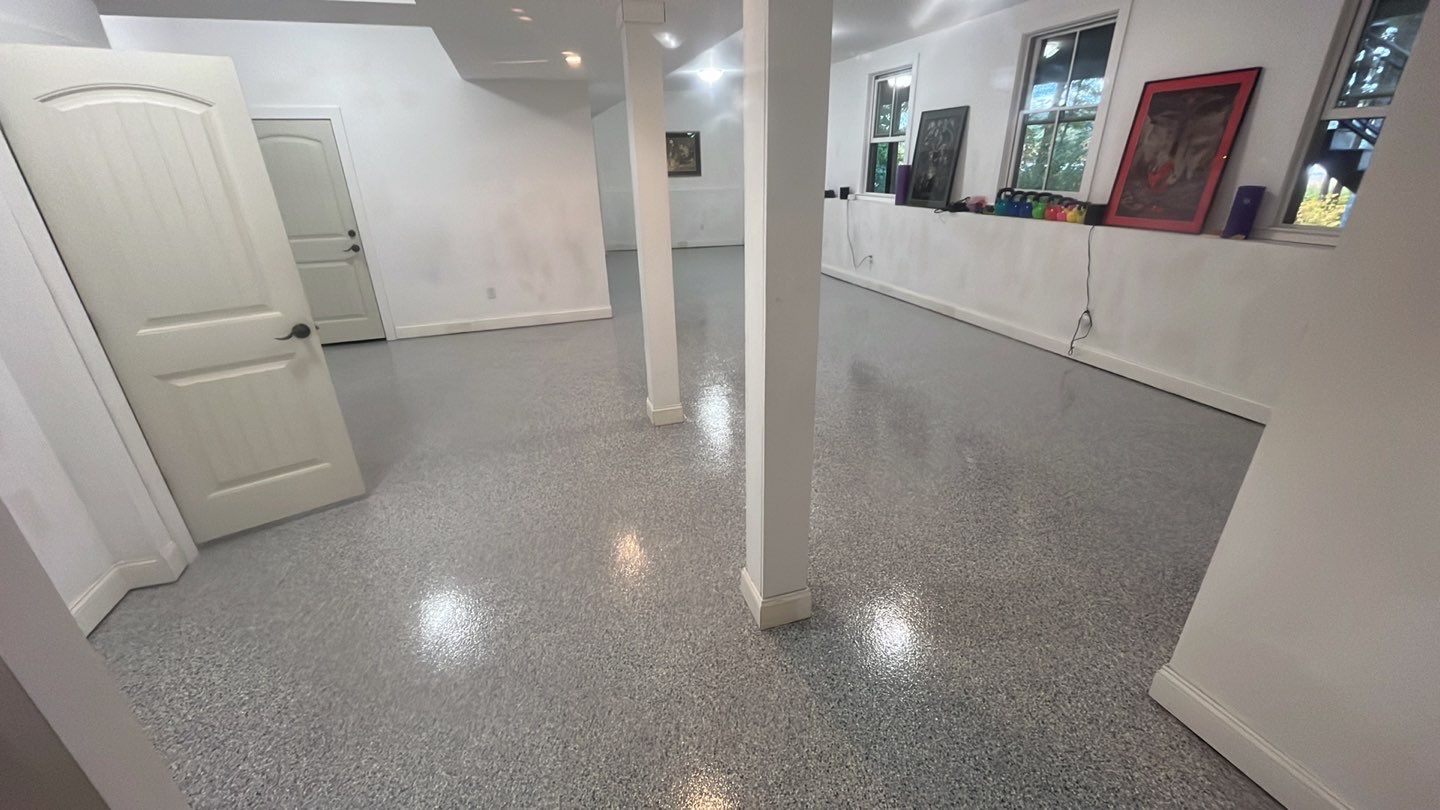 Rommel family Basement TransFLOORmation by Symphony Concrete Coatings