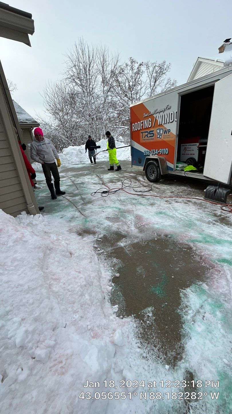 Roof Snow And Ice Dam Removal using Steamer by Stendahl Services