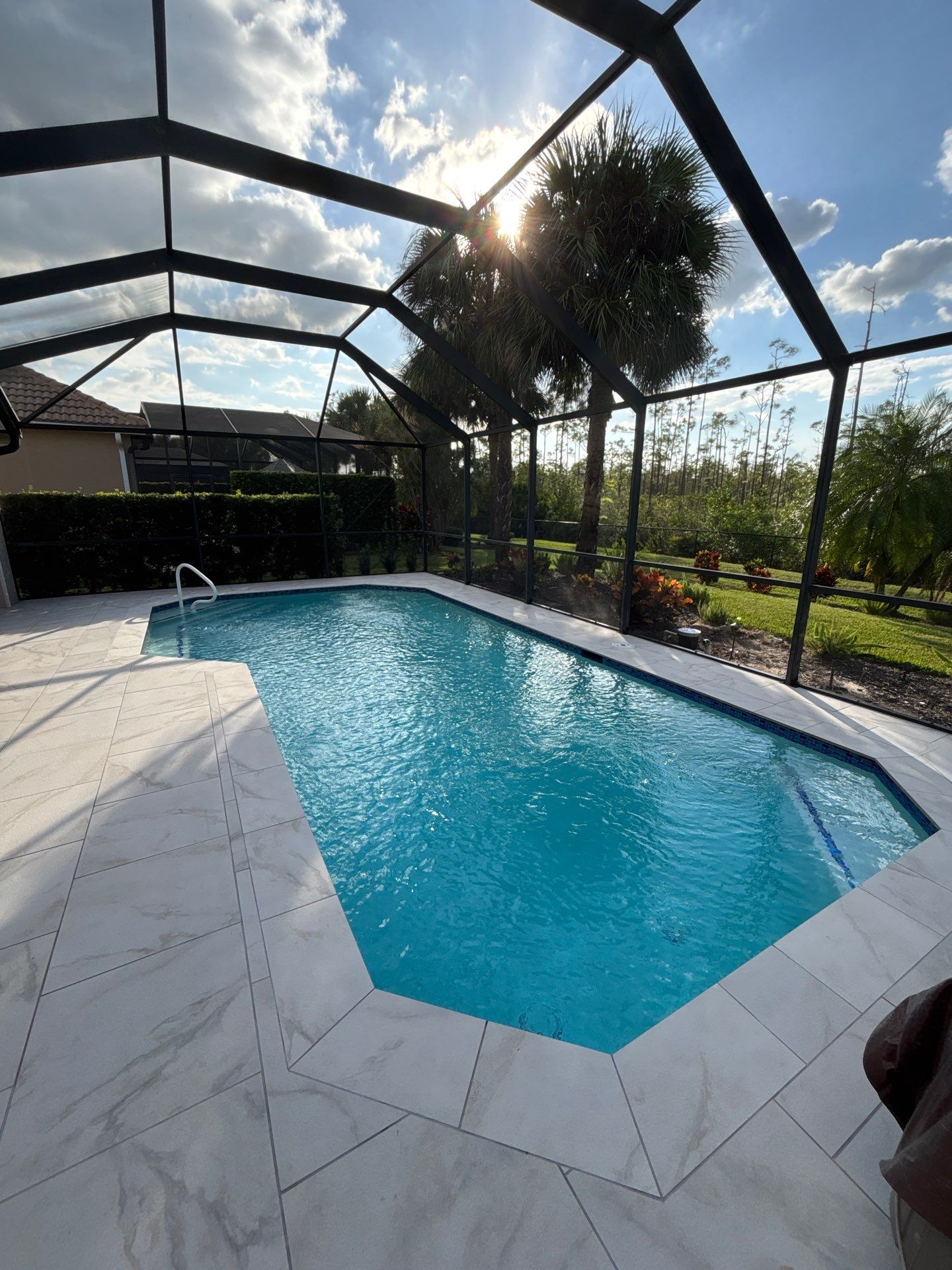 Porcelain Pool Deck - Colonial Country Club by Old Town Pavers Llc