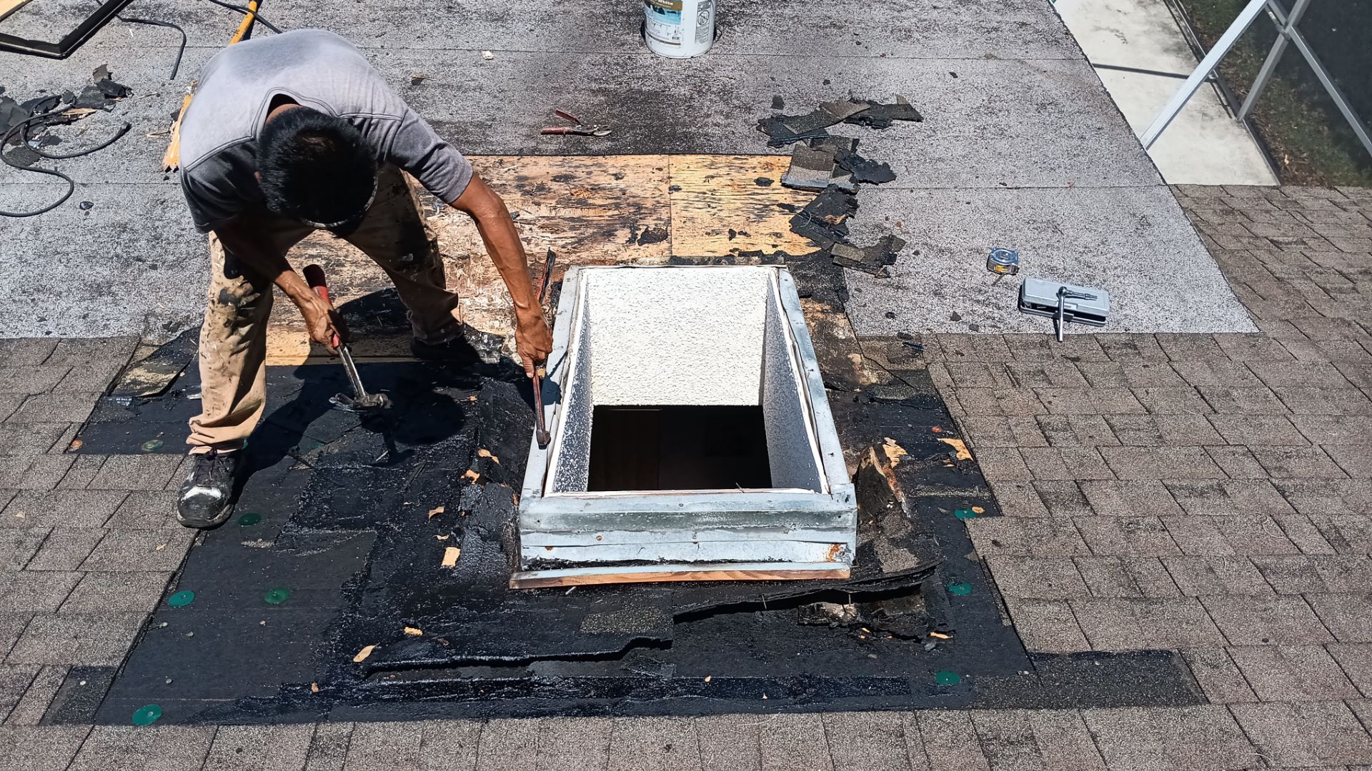 REPLACE NON APPROVED SKYLIGHT ALONG WITH CLOGED GUTTER by Morton Roofing, Inc.