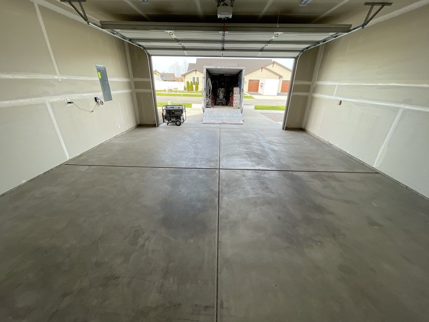 Garage Transformation using Slate Stone by Croc Coatings, LLC