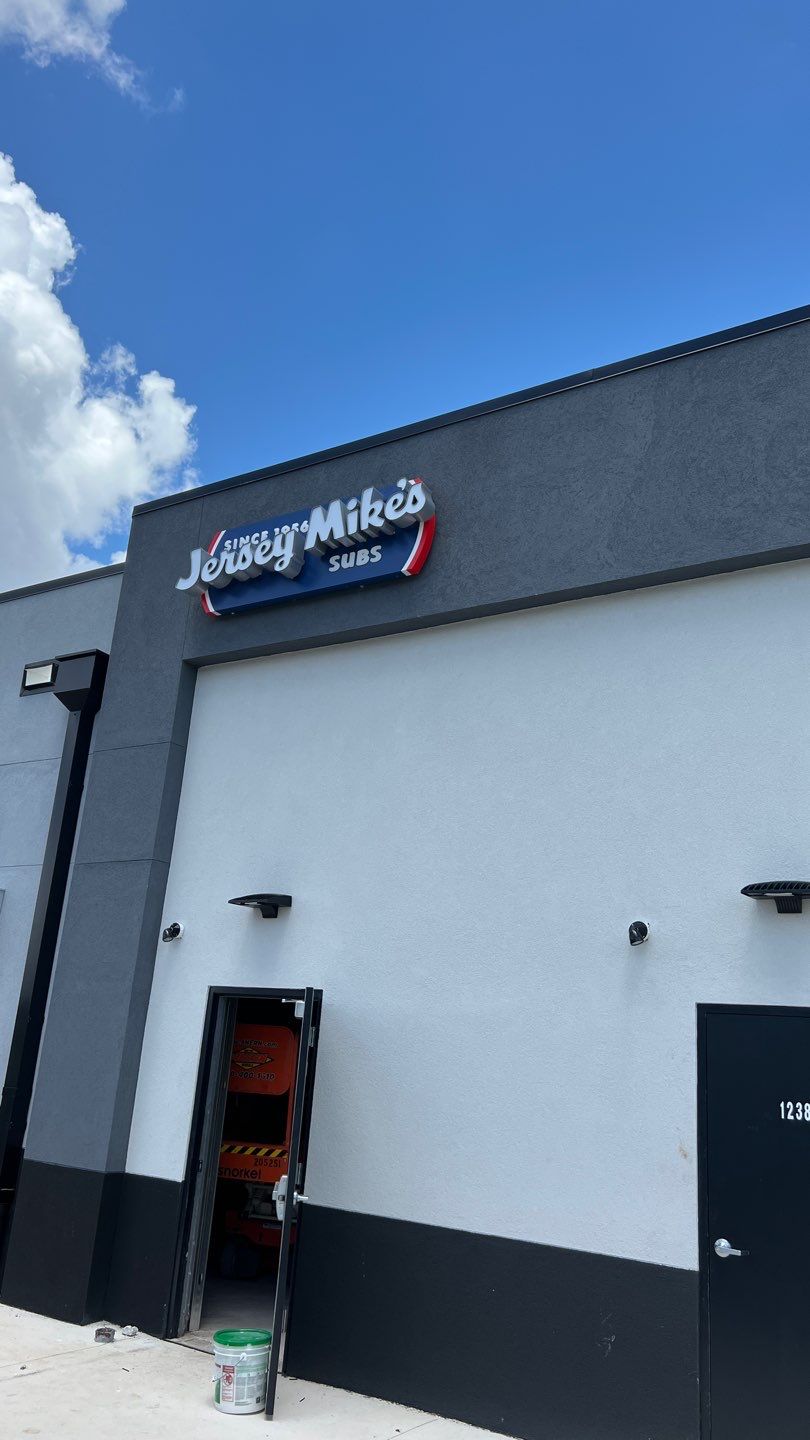 Channel Letters on Backer for Jersey Mikes by SignCrafters