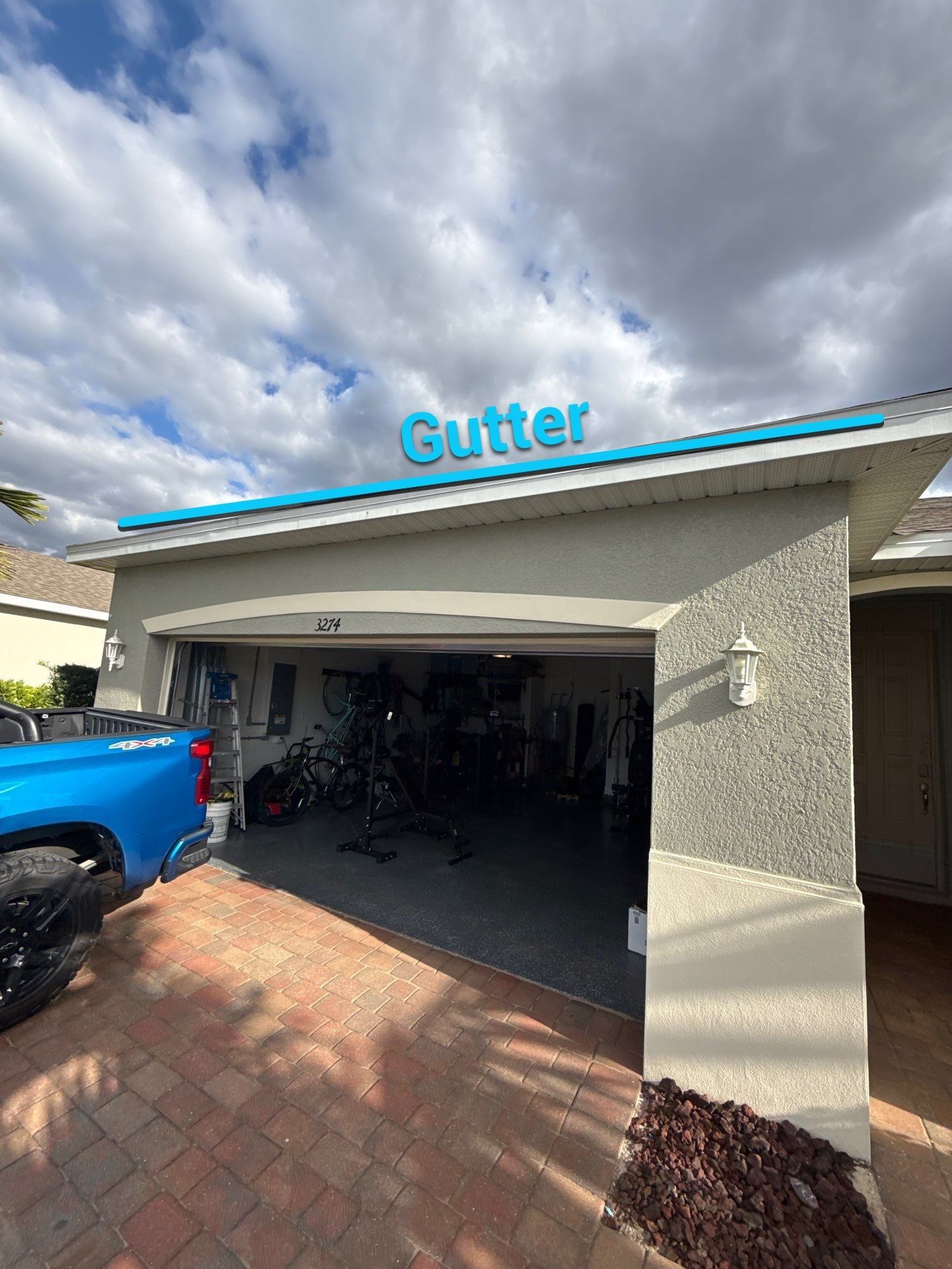 6-inch Seamless Aluminum Gutter Installation using Bronze gutters and Downspouts in Cape Coral FL by Gutter Professors